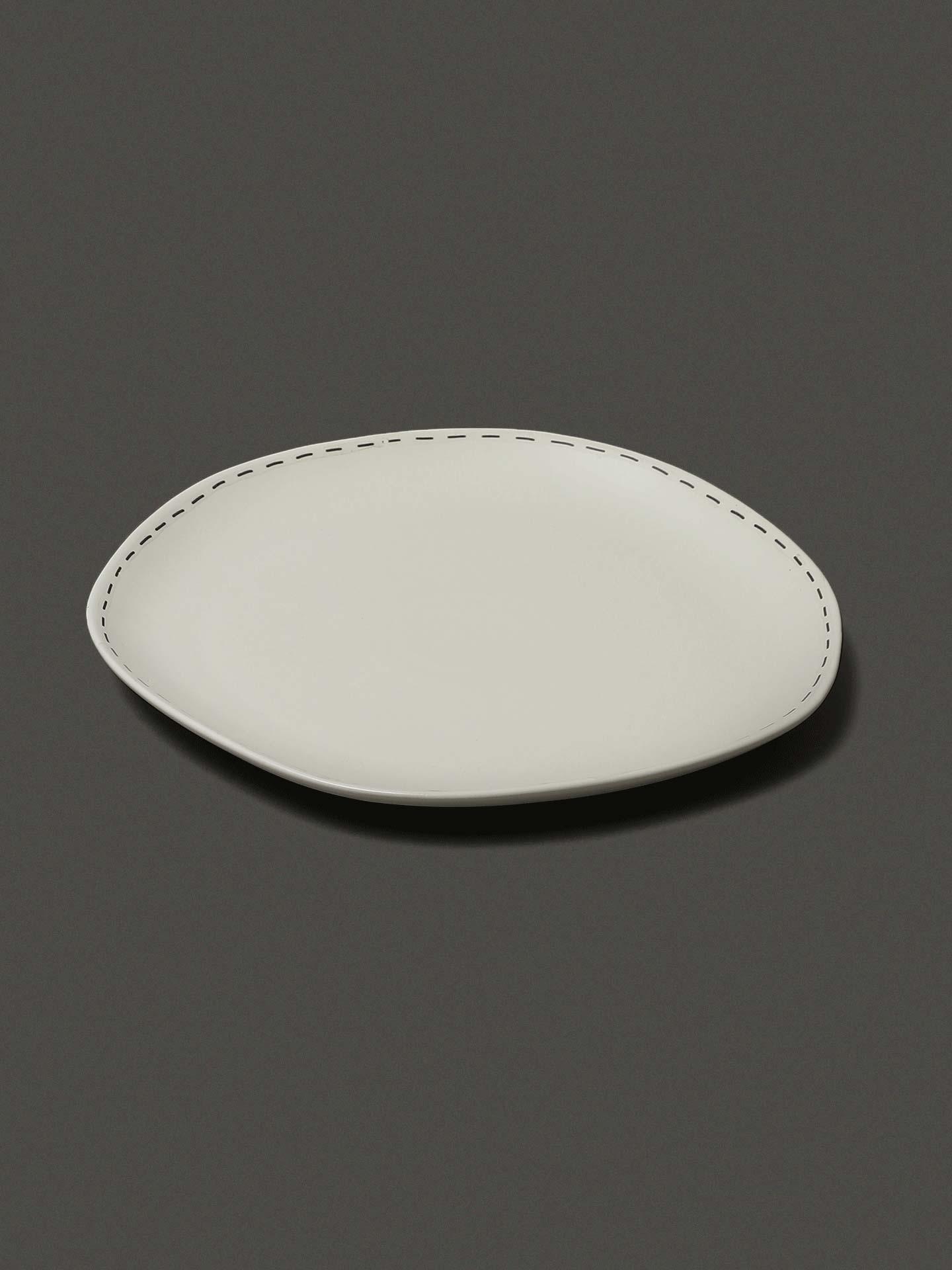 White Jaisalmer Side Plate (Set Of 2)