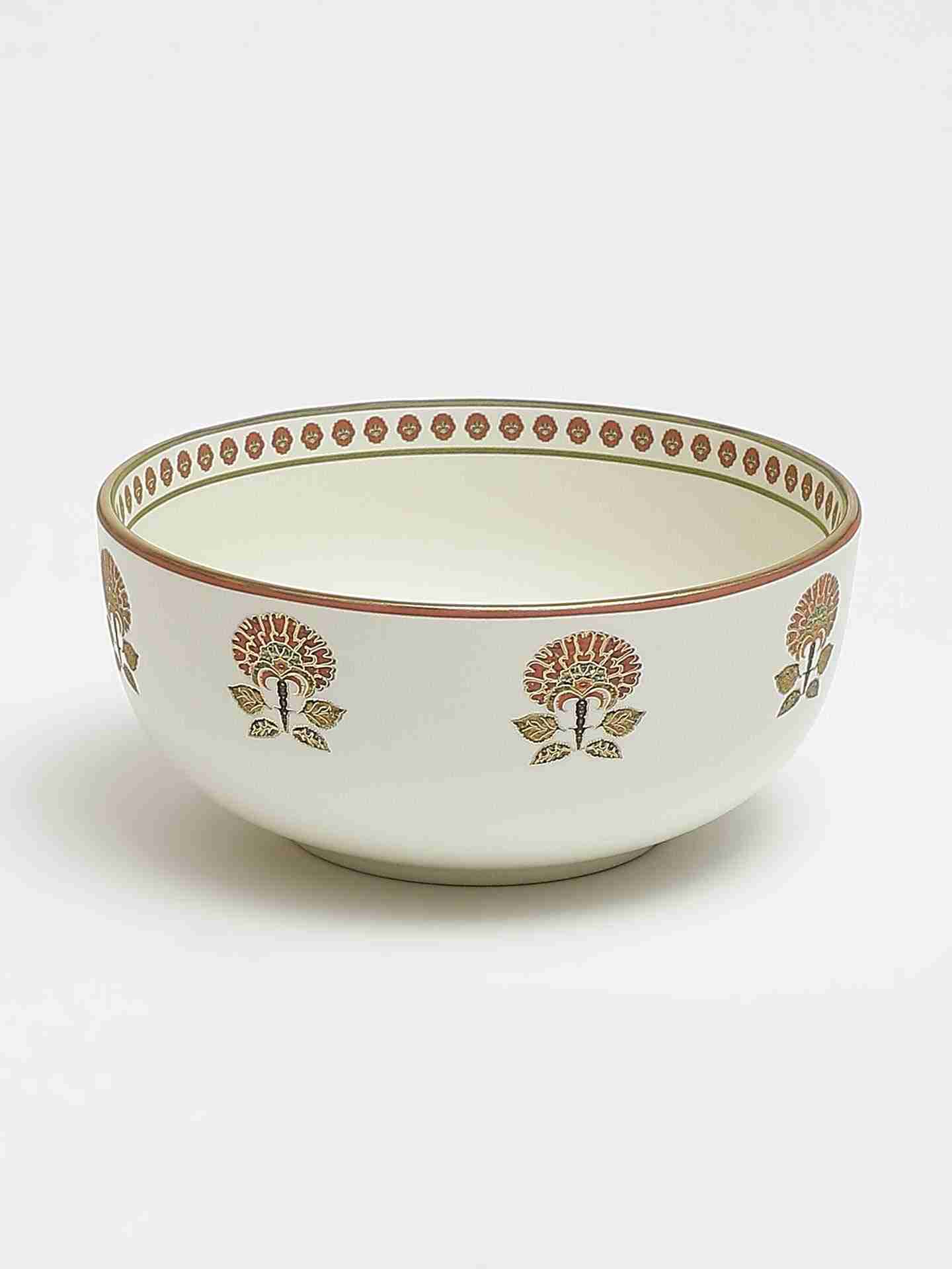 Beige Kashmiri Booti Platter (Set Of 2)