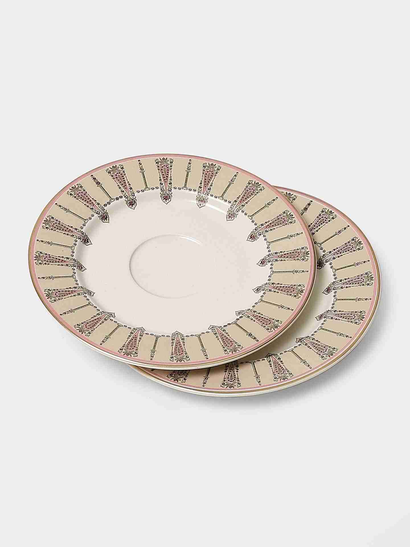 Beige & Pink  Minar Platter (Set Of 2)