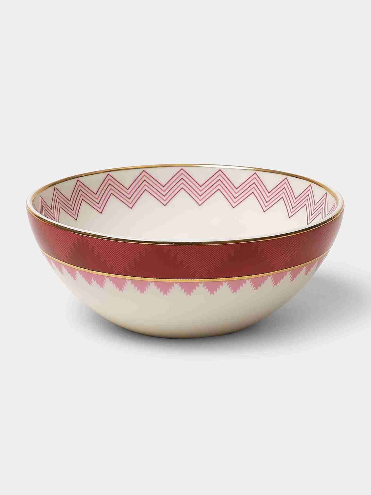 Pink Ikkat Side Plate (Set Of 2)