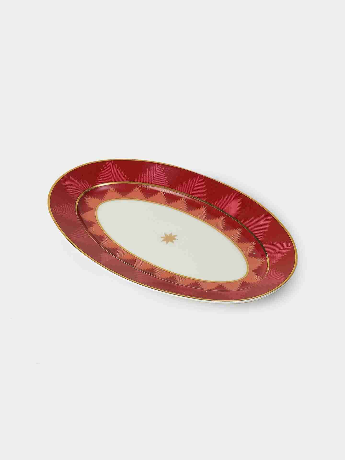 Pink Ikkat Side Plate (Set Of 2)