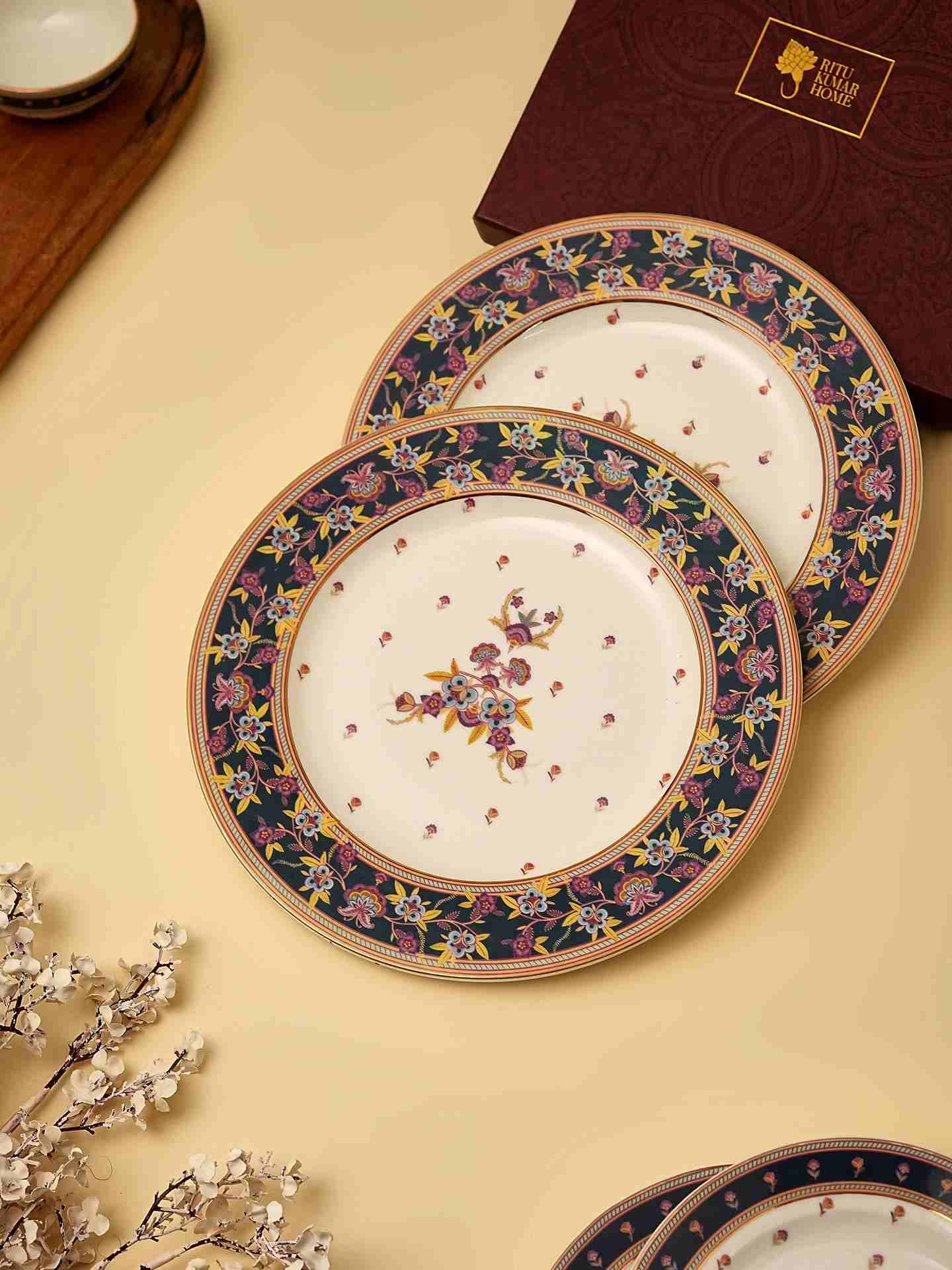 Navy Fantasia Dinner Plate