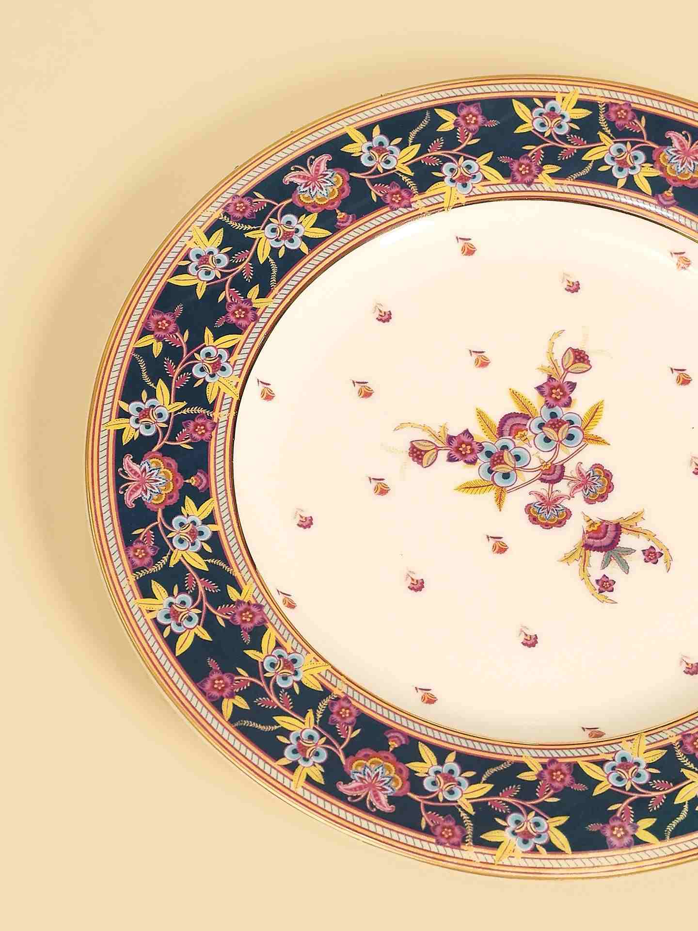 Navy Fantasia Dinner Plate