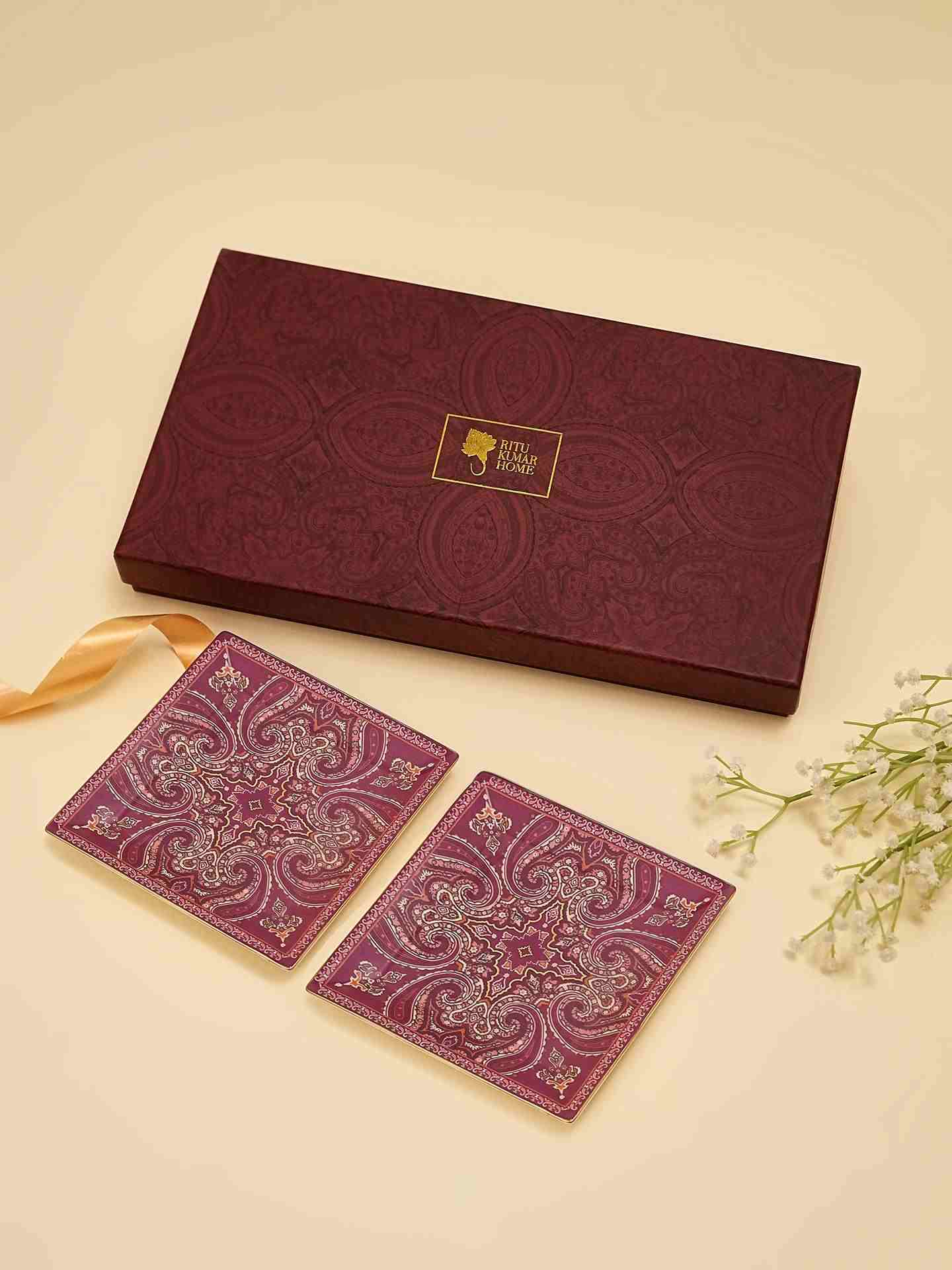 Fuschia Jaamevar Small Platter