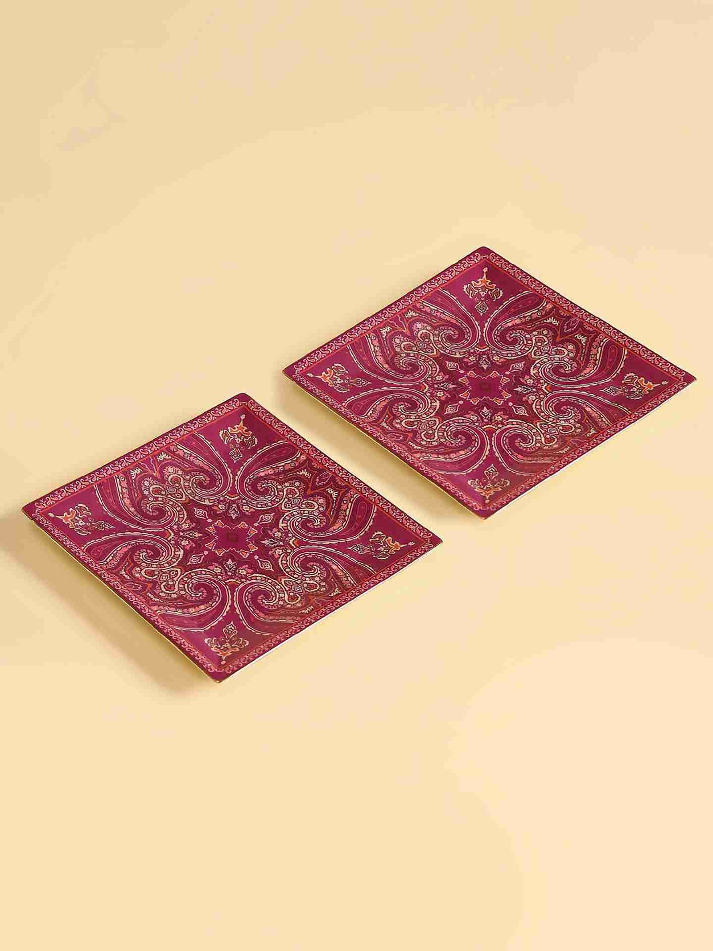 Fuschia Jaamevar Small Platter