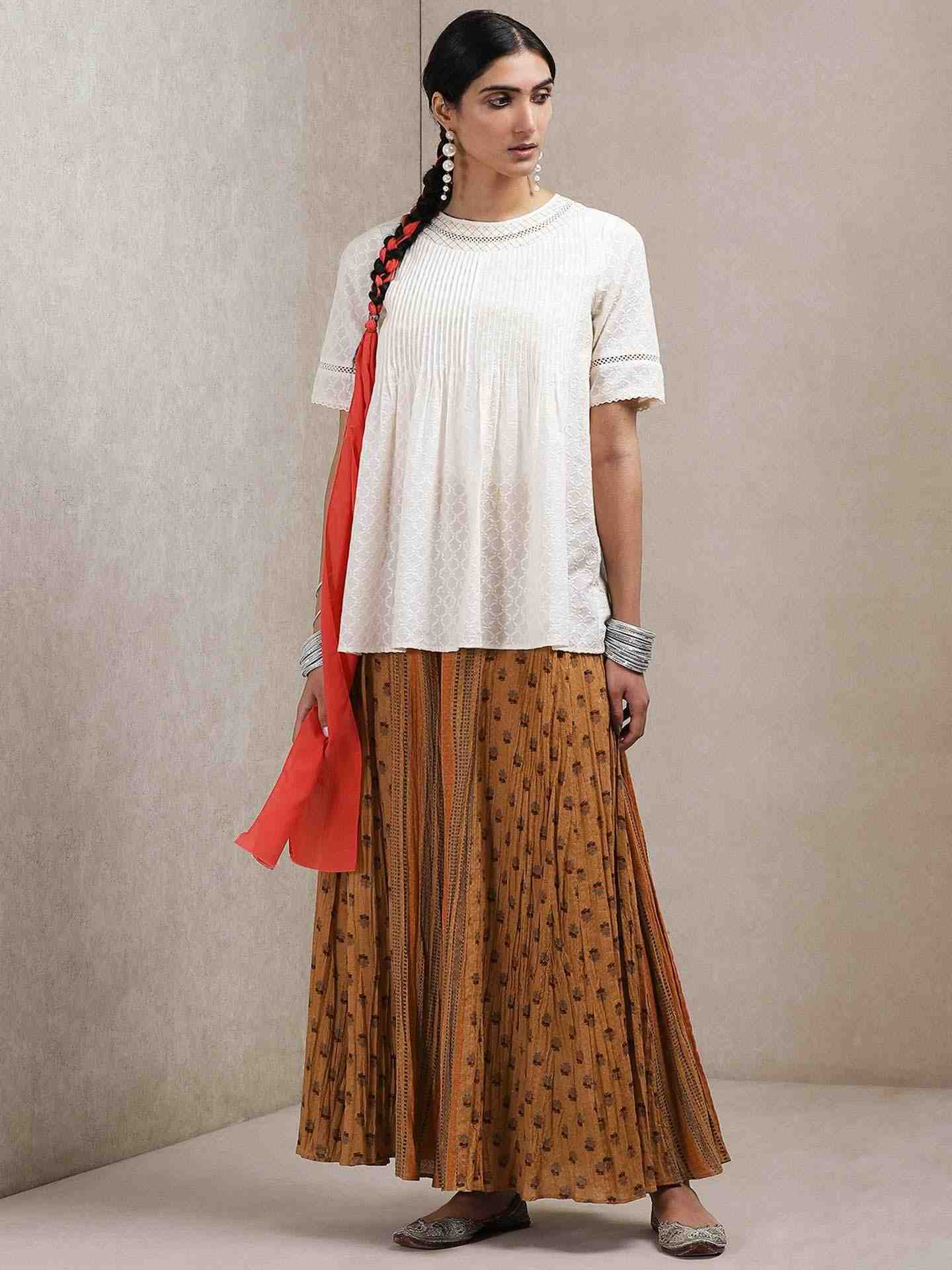 Brown Classic Cotton Sharara