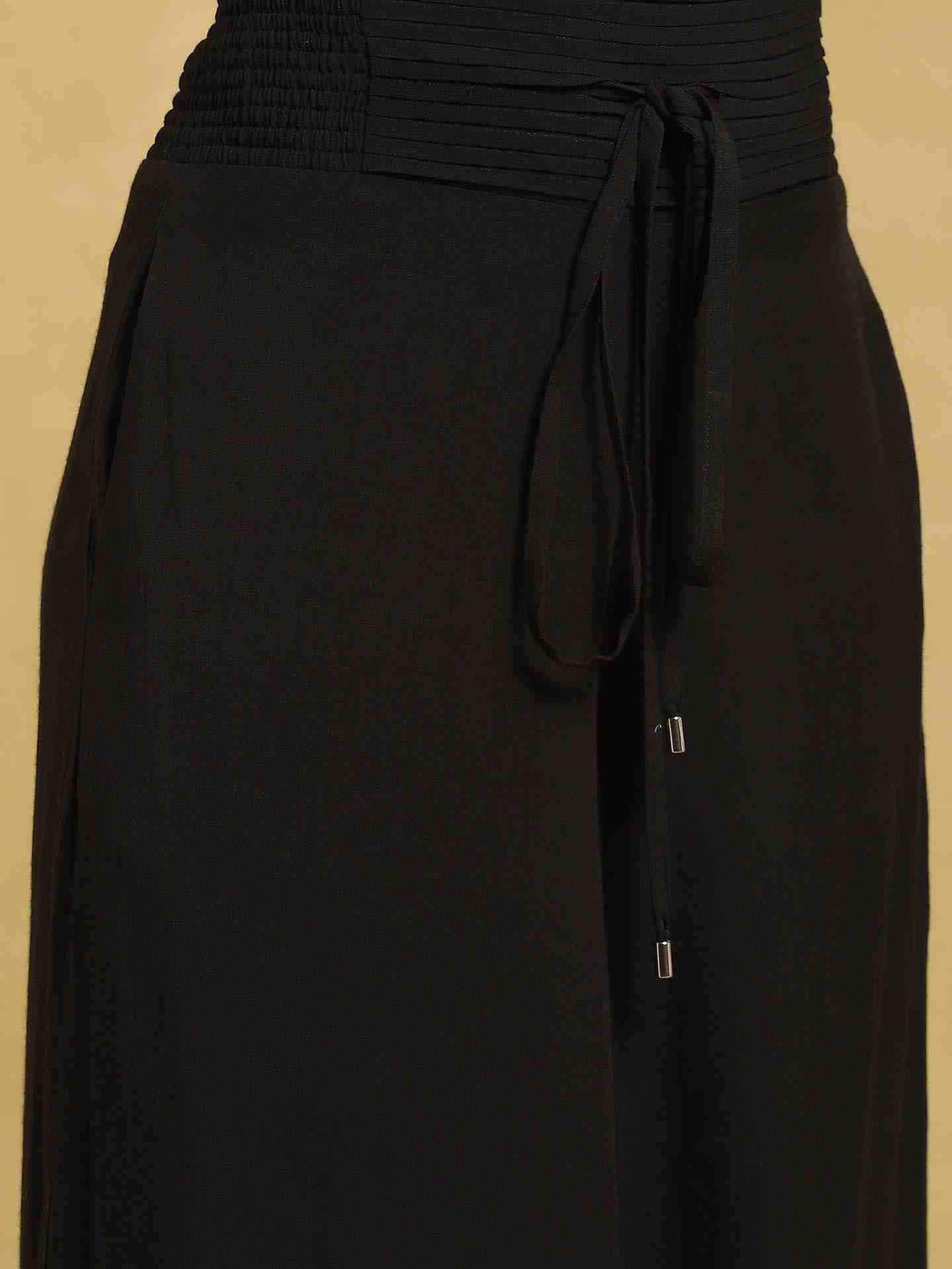 Black Baadal Cotton Wide-Leg Pants