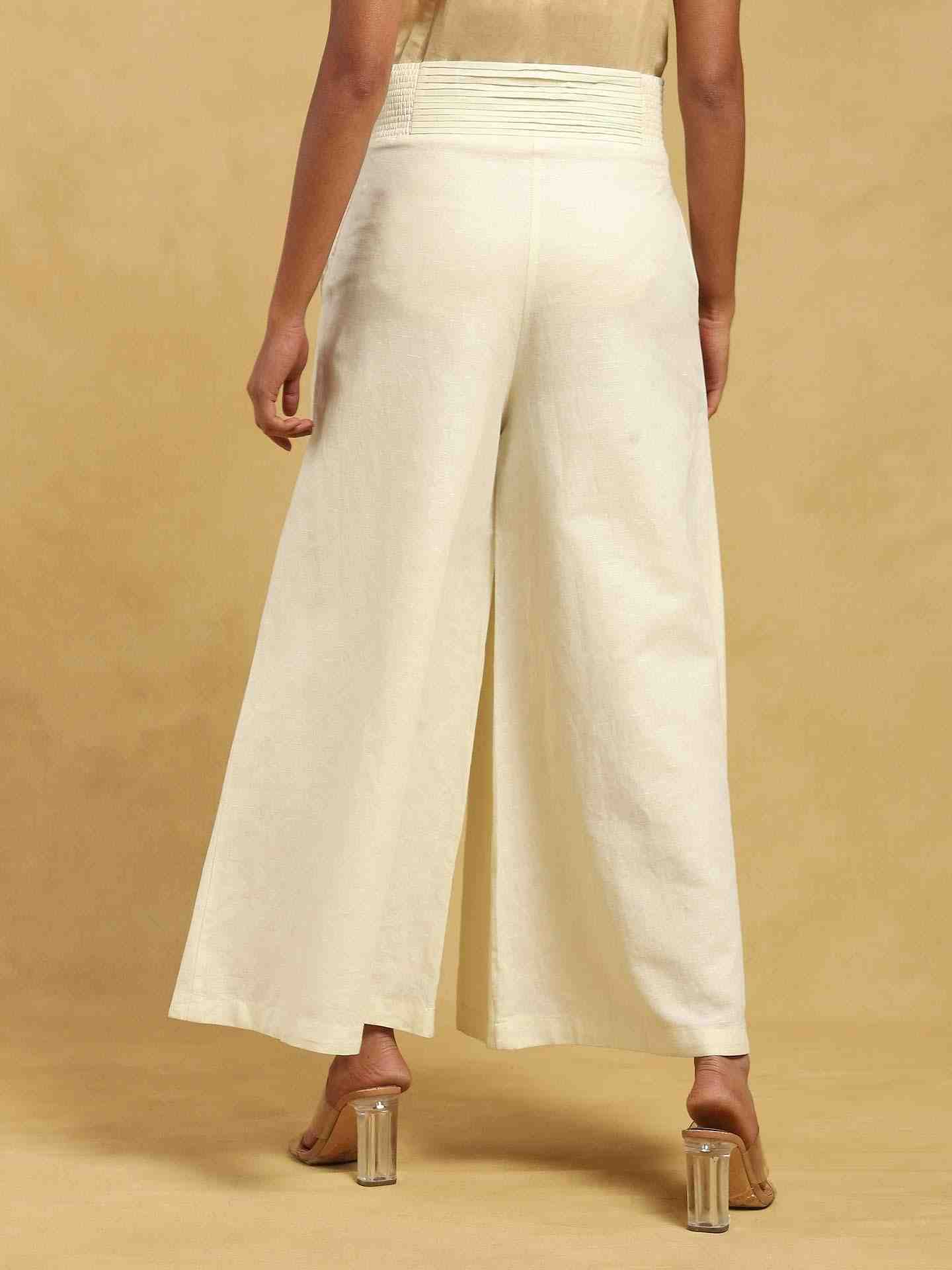 Off White Baadal Cotton Wide-Leg Pants