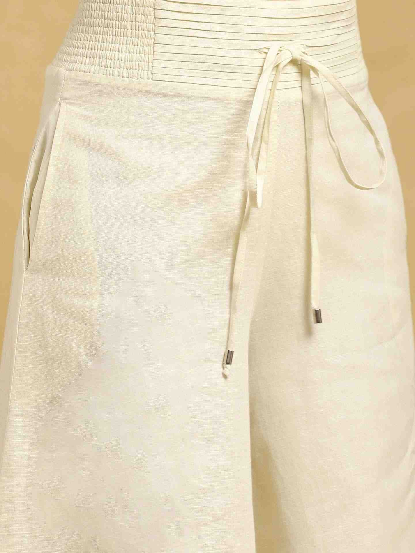 Off White Baadal Cotton Wide-Leg Pants
