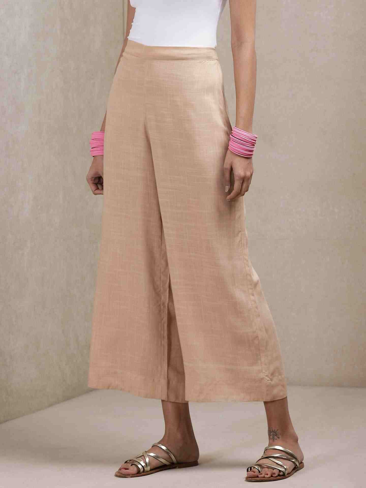Beige Classic Palazzos