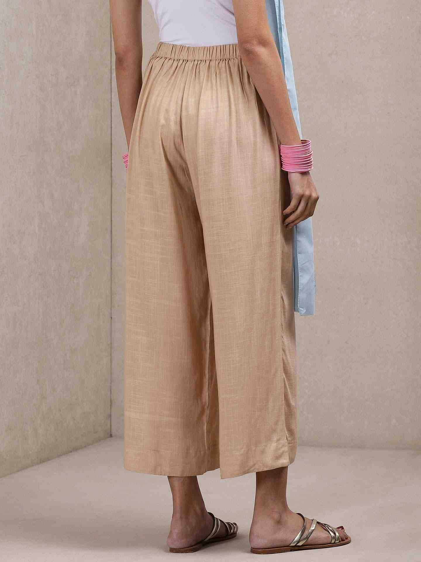 Beige Classic Palazzos
