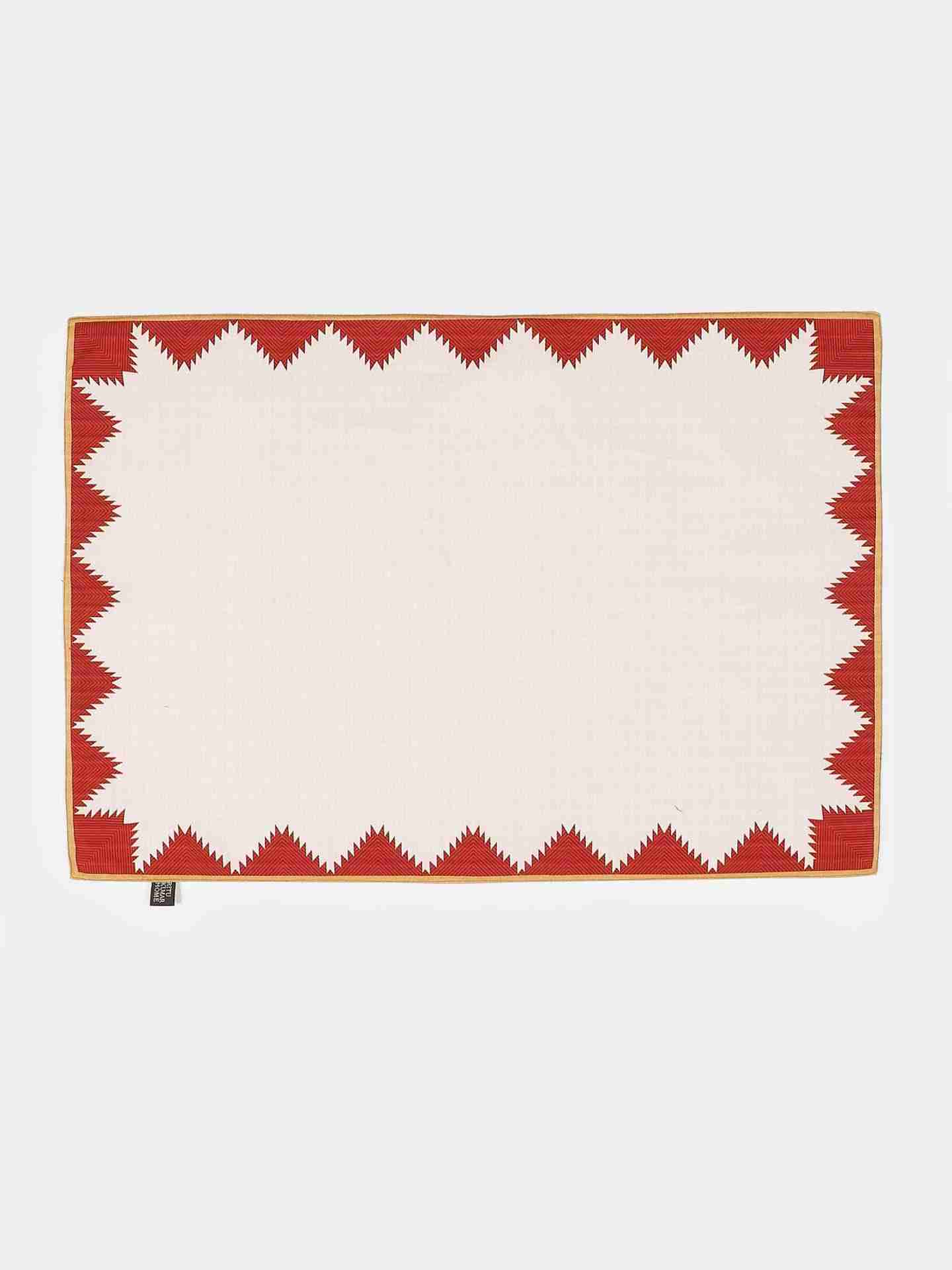 Pink Ikkat Cotton Placemat (Set Of 2)