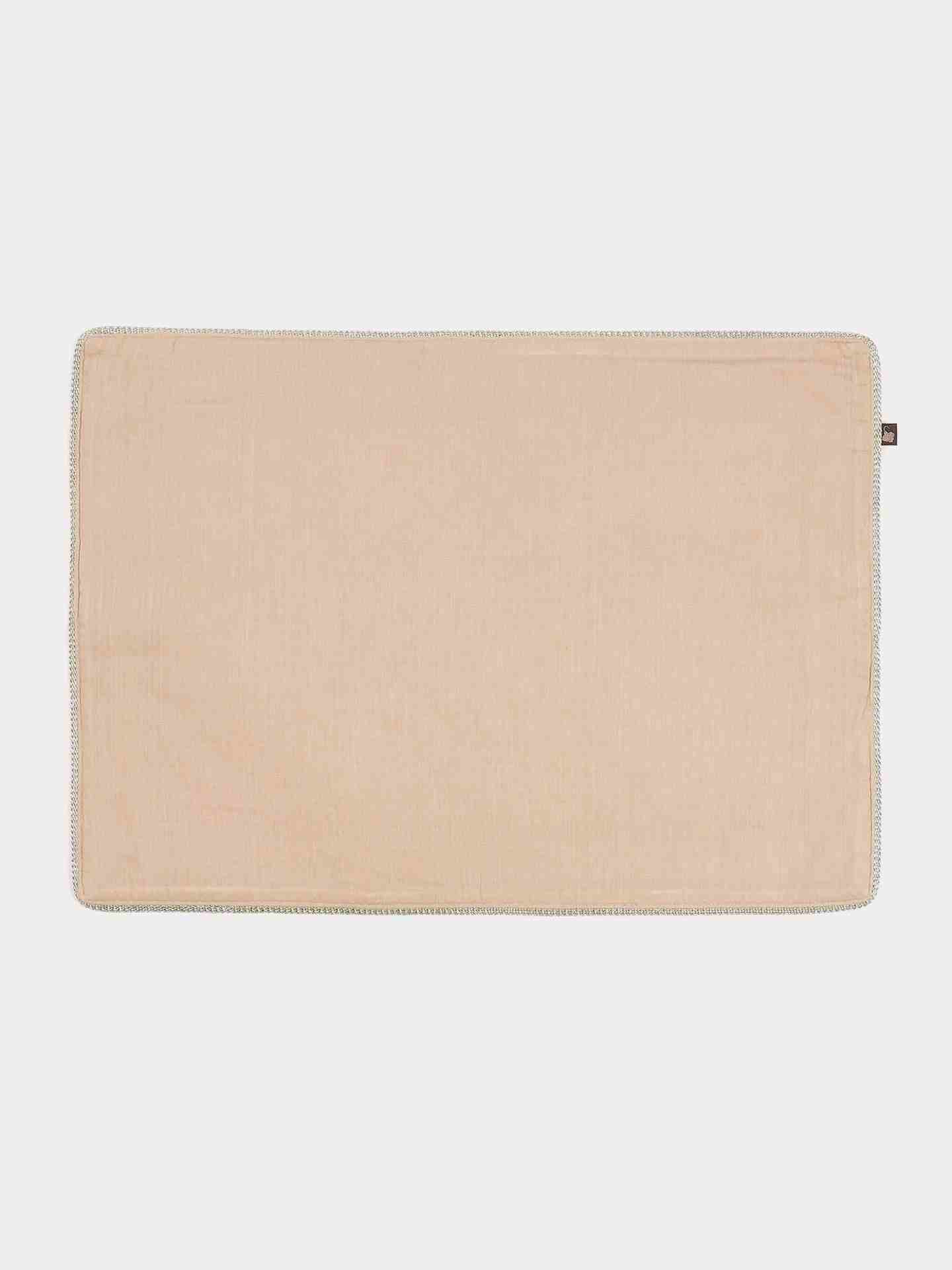 Beige & Pink  Minar Cotton Placemat (Set Of 2)