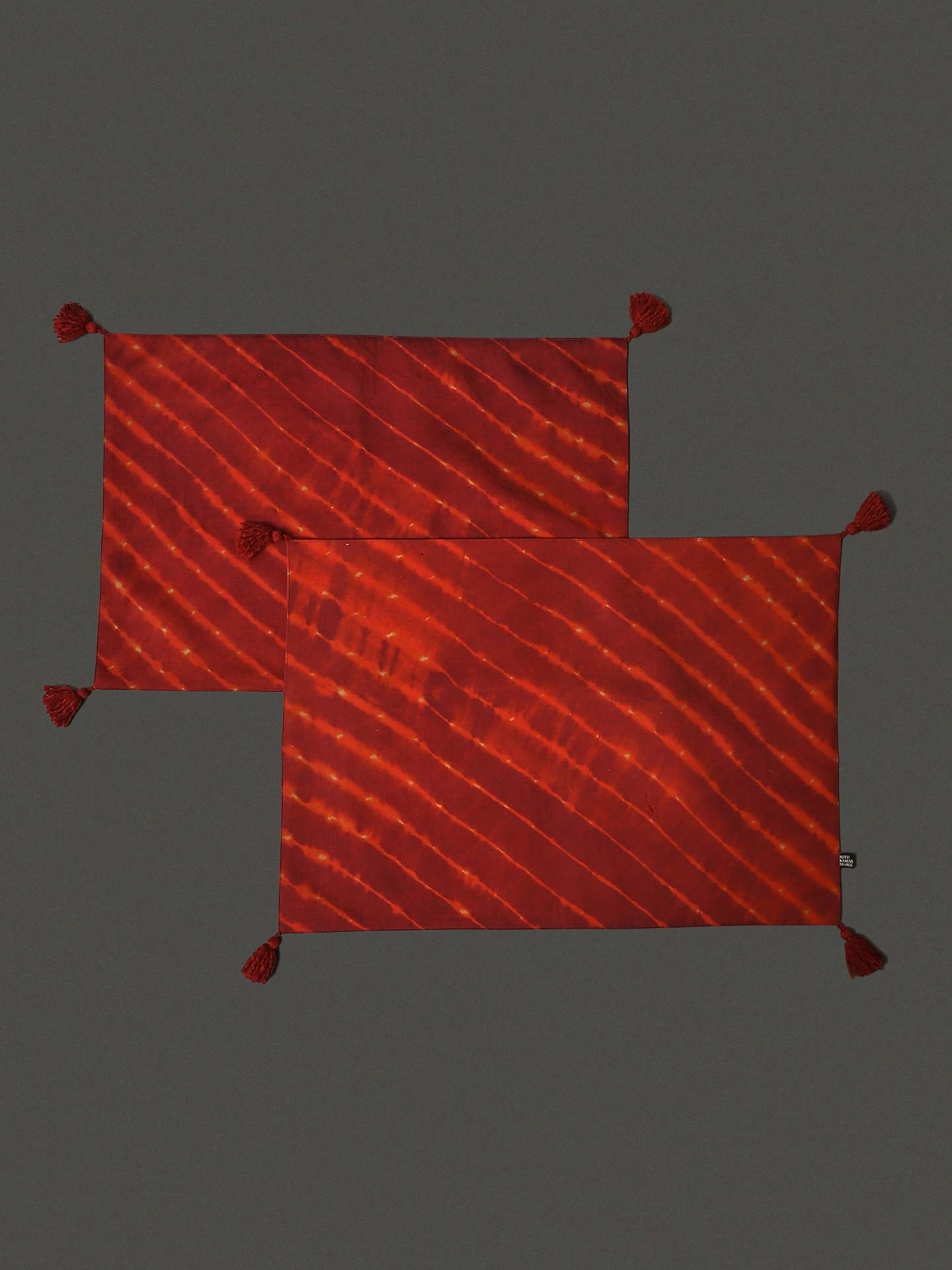 Red Jaisalmer Cotton Placemat (Set Of 2)
