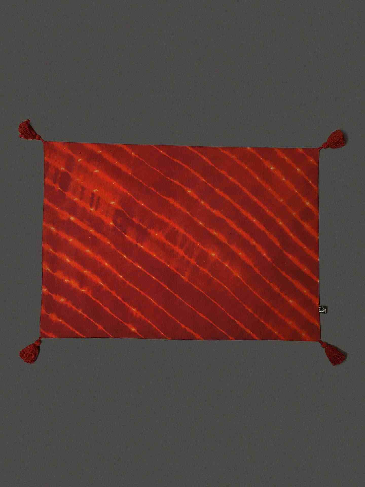 Red Jaisalmer Cotton Placemat (Set Of 2)