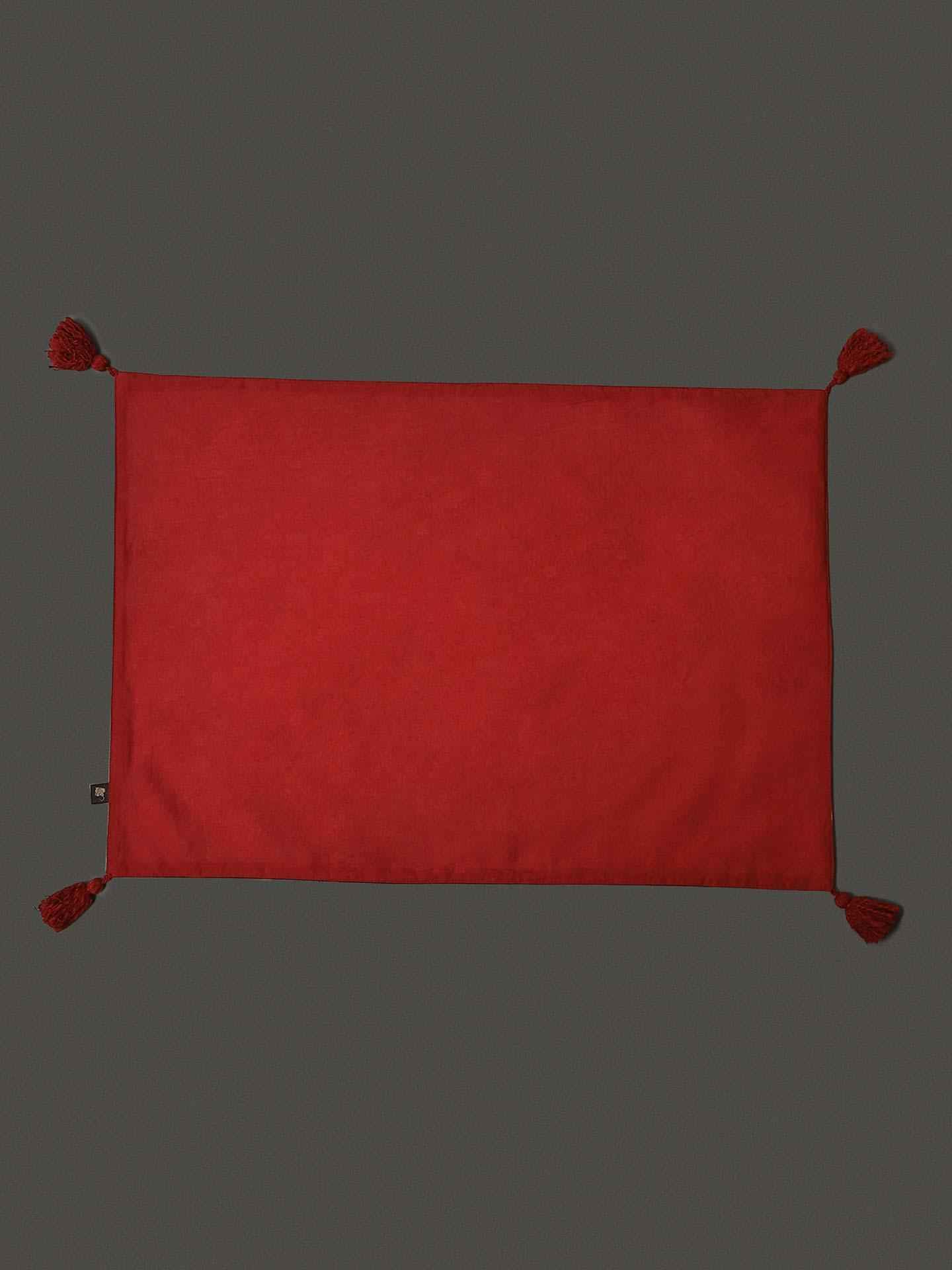 Red Jaisalmer Cotton Placemat (Set Of 2)