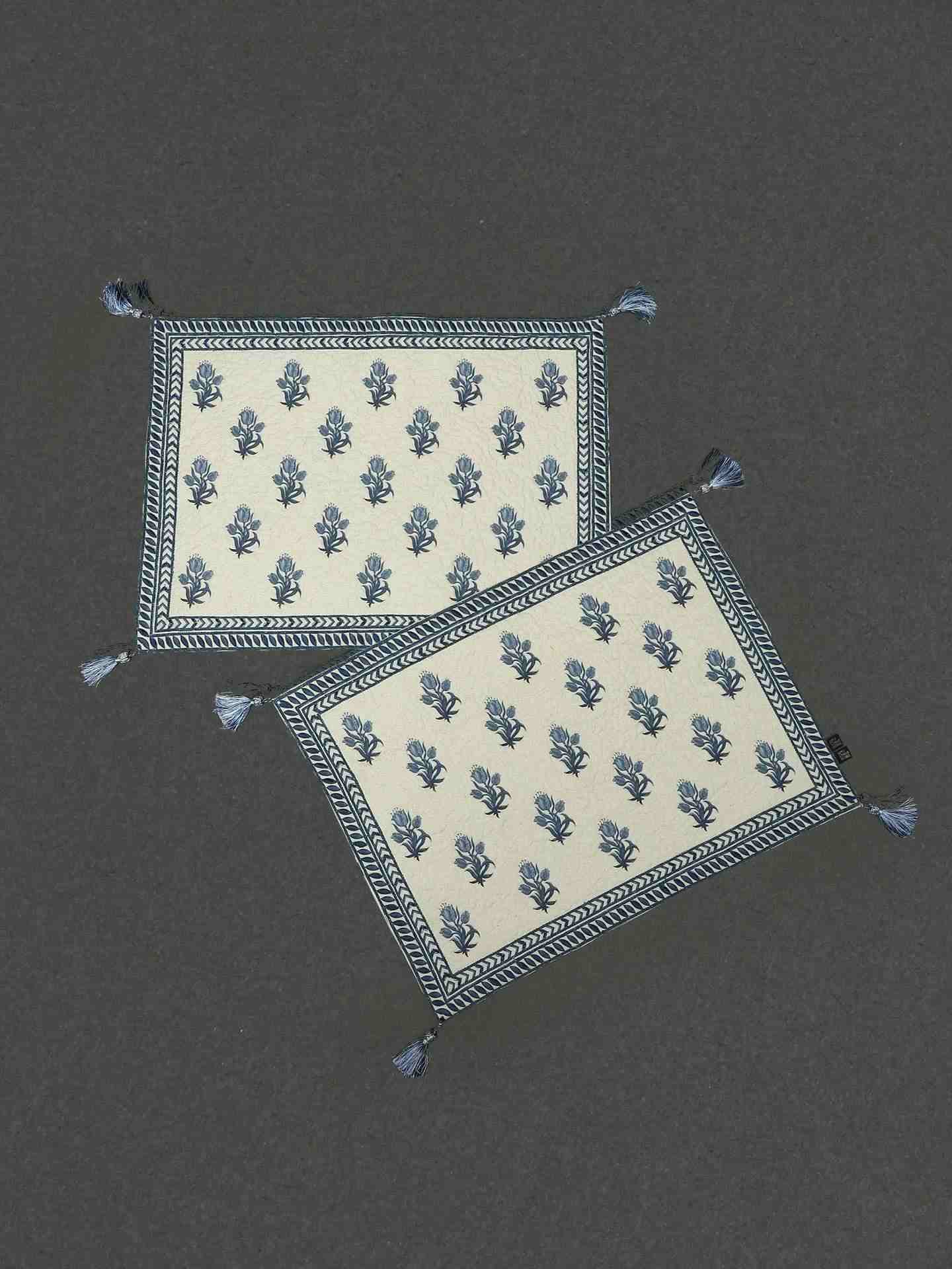 Blue Jalmahal Cotton Placemat (Set Of 2)