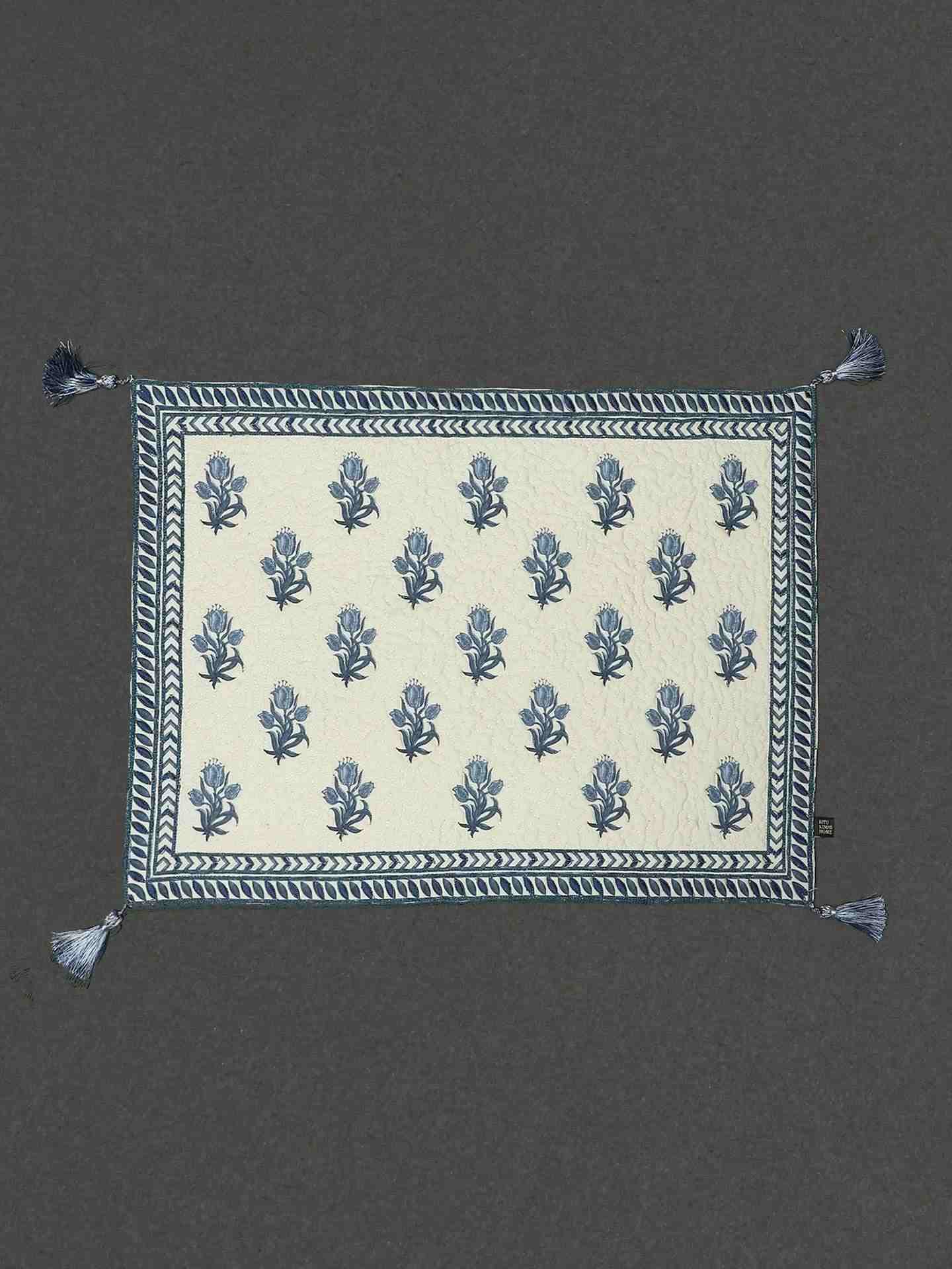 Blue Jalmahal Cotton Placemat (Set Of 2)