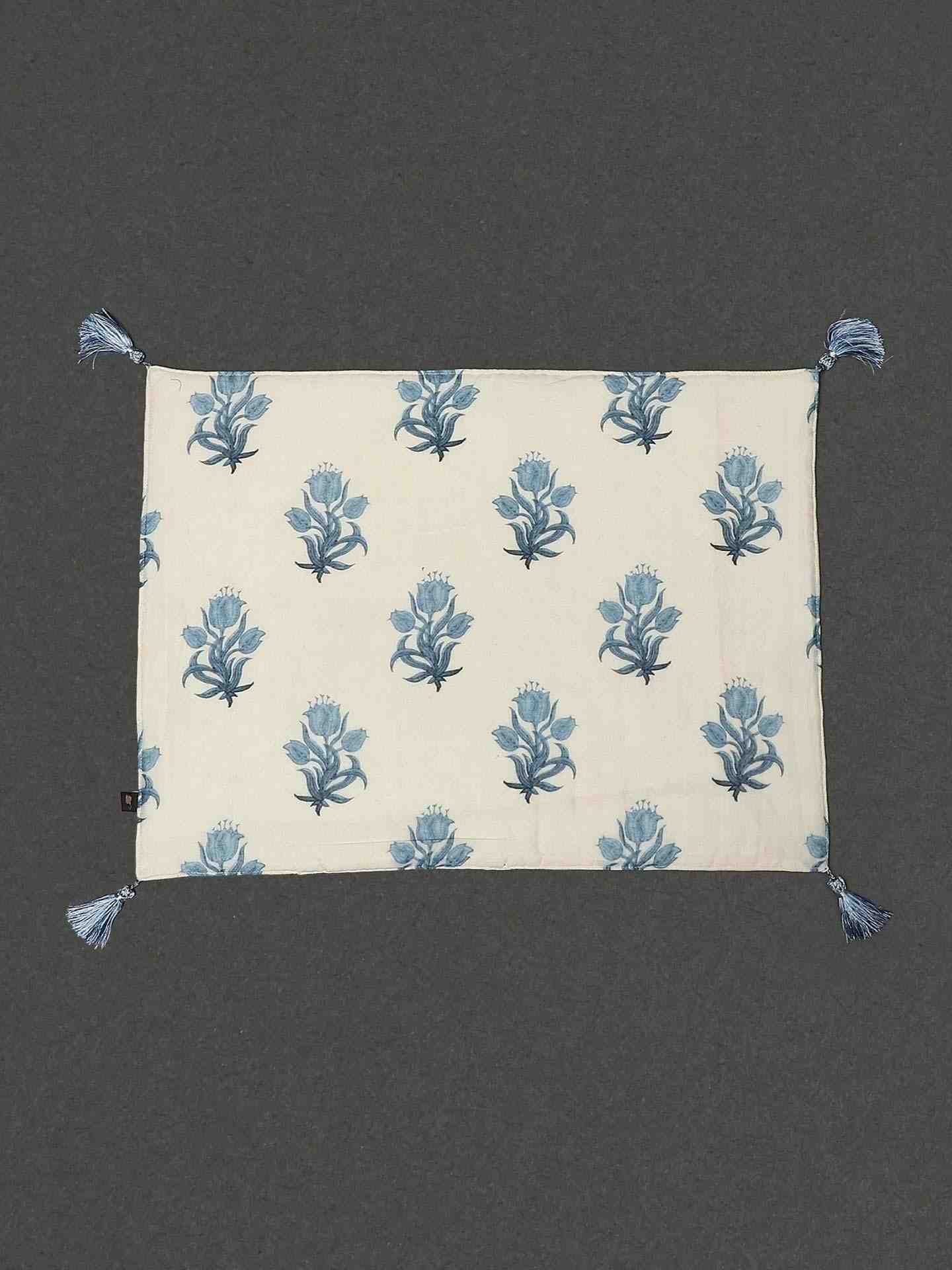 Blue Jalmahal Cotton Placemat (Set Of 2)