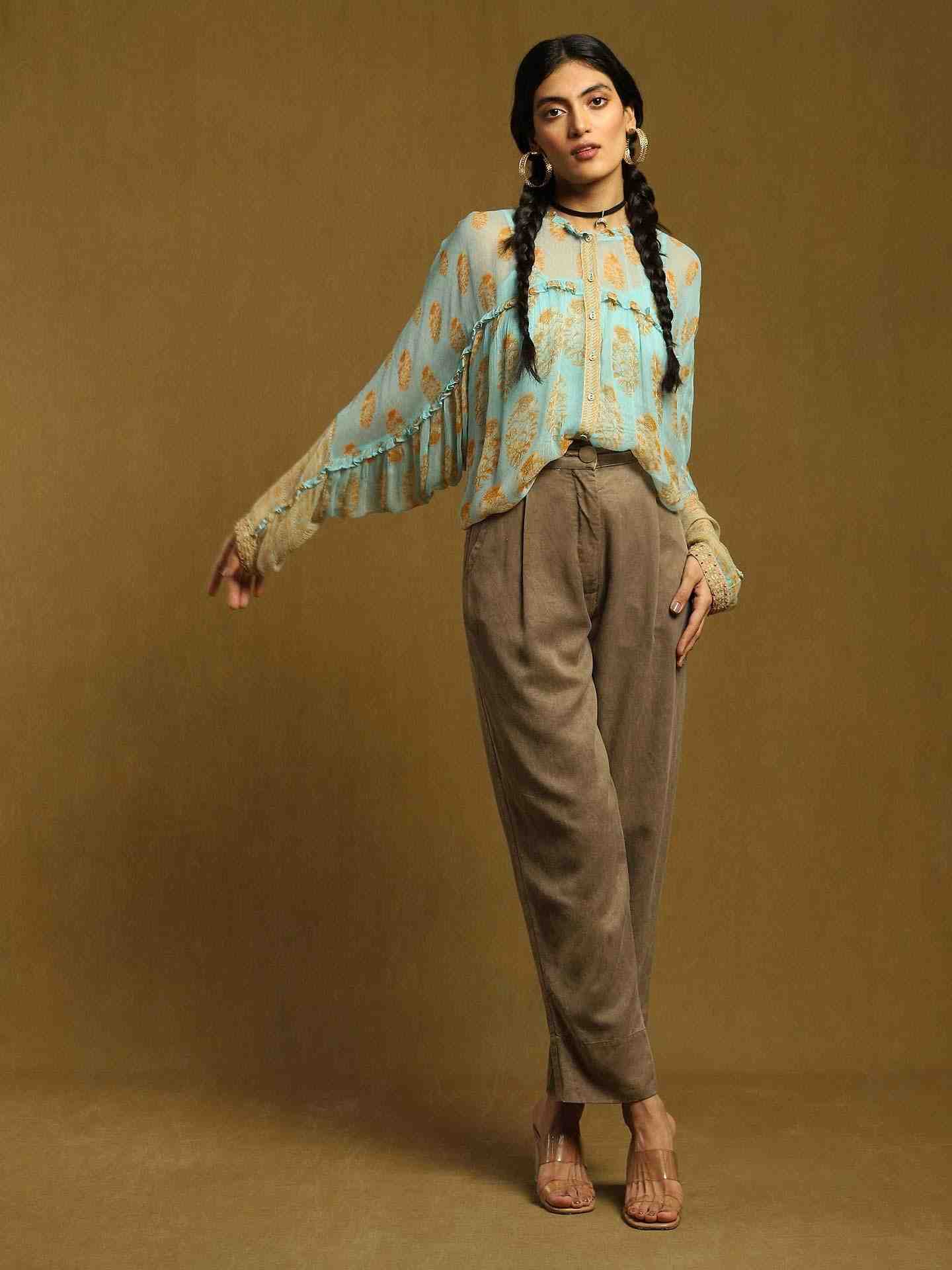 Olive Masai Mara Cotton Straight-Leg Pants