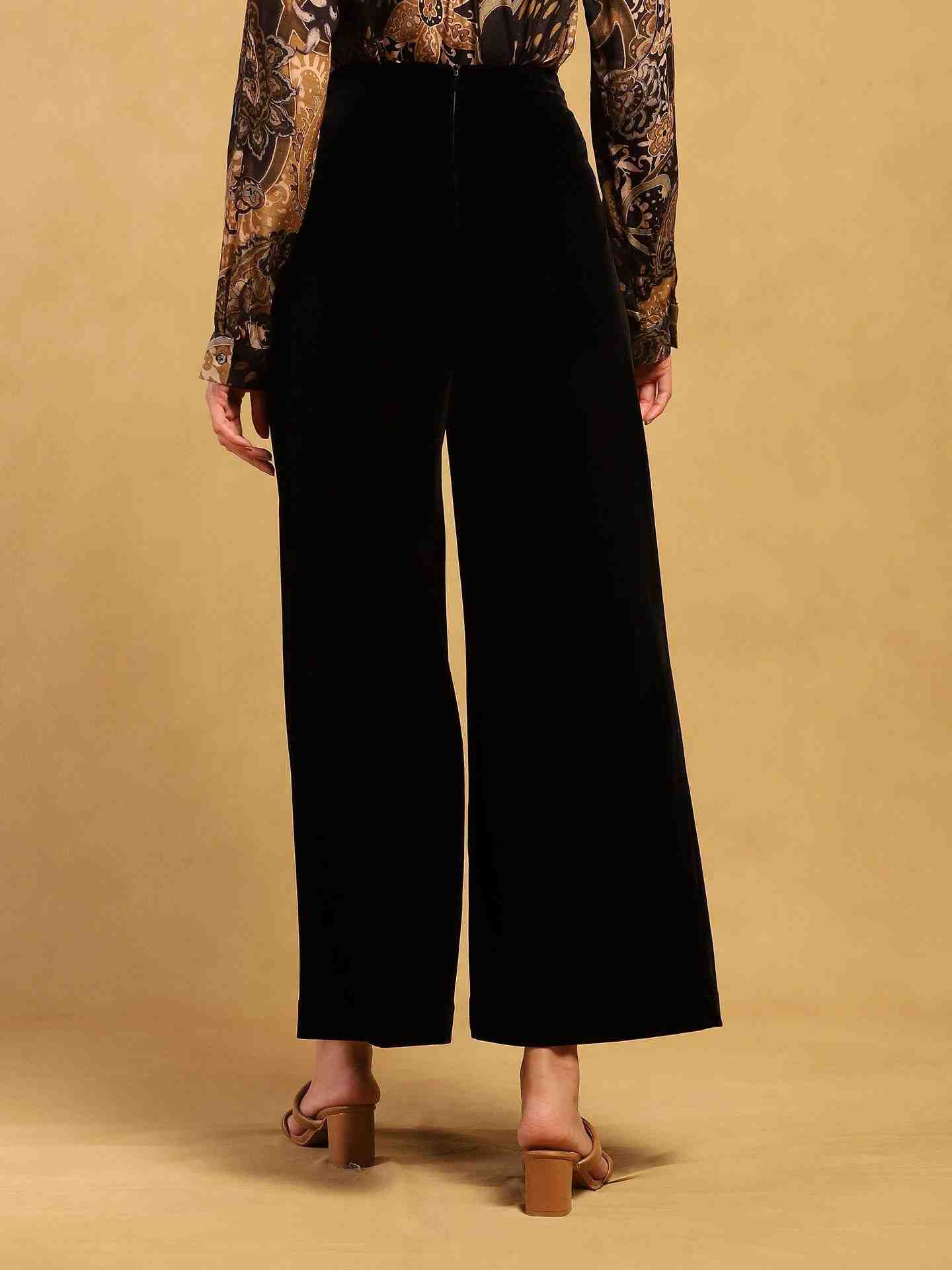 Black Coal Wide & Leg Pants