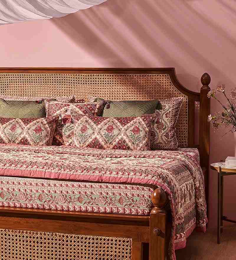 Ivory Lavana Cotton Single Bed Quilt