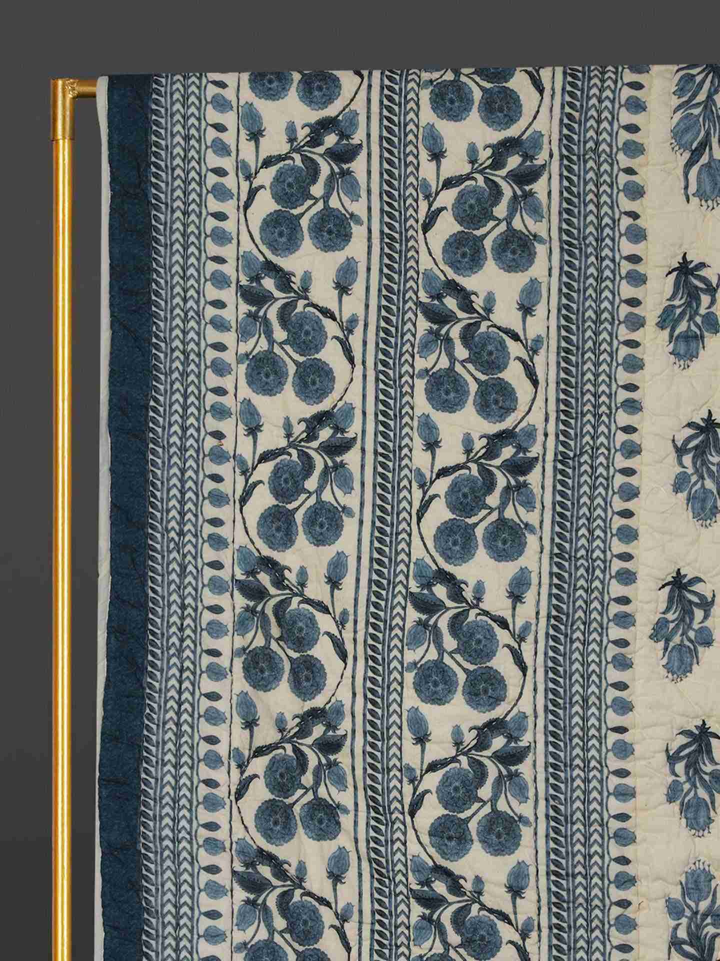 Blue Jalmahal Cotton Quilt