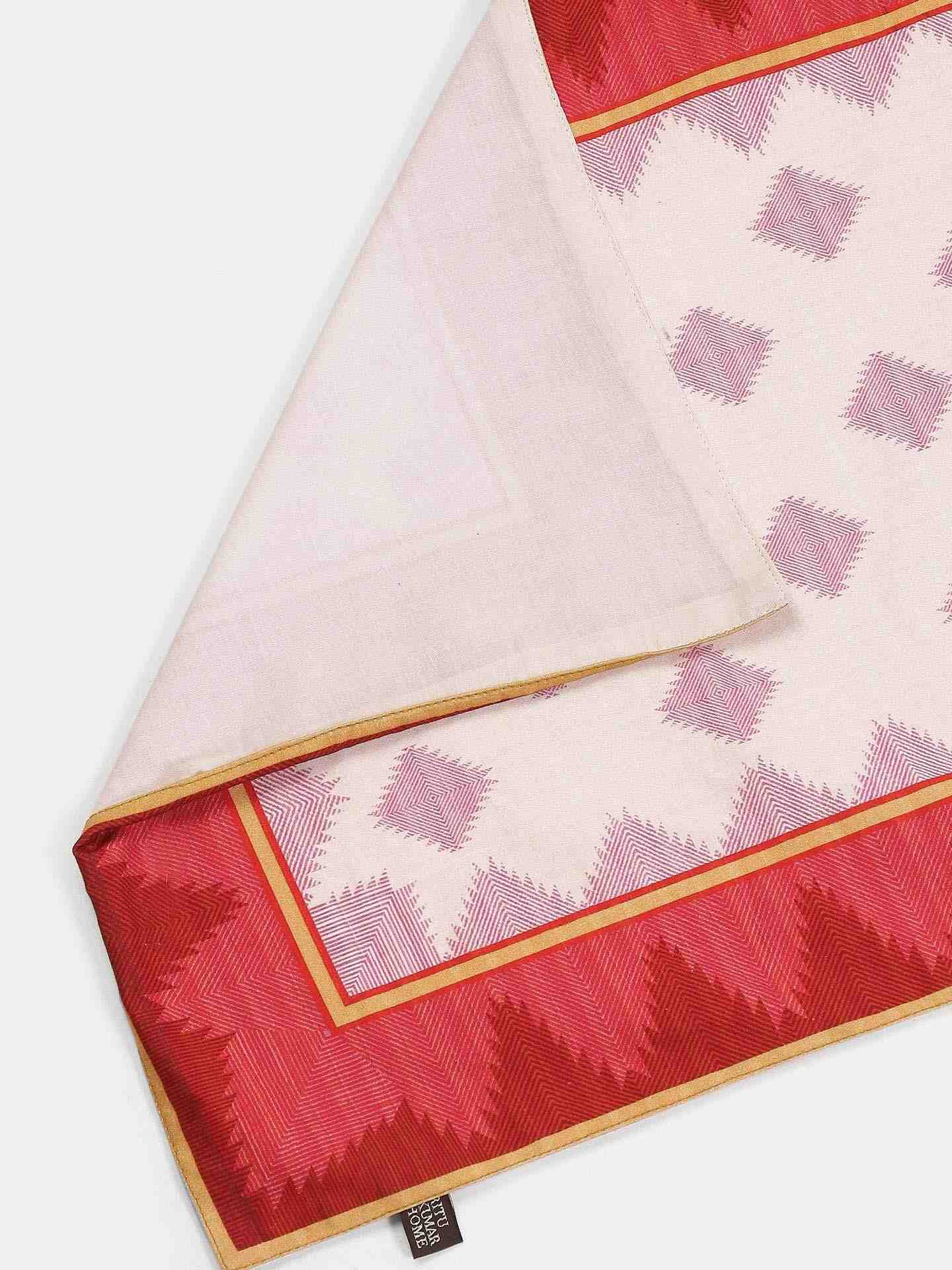 Pink Ikkat Cotton Runner