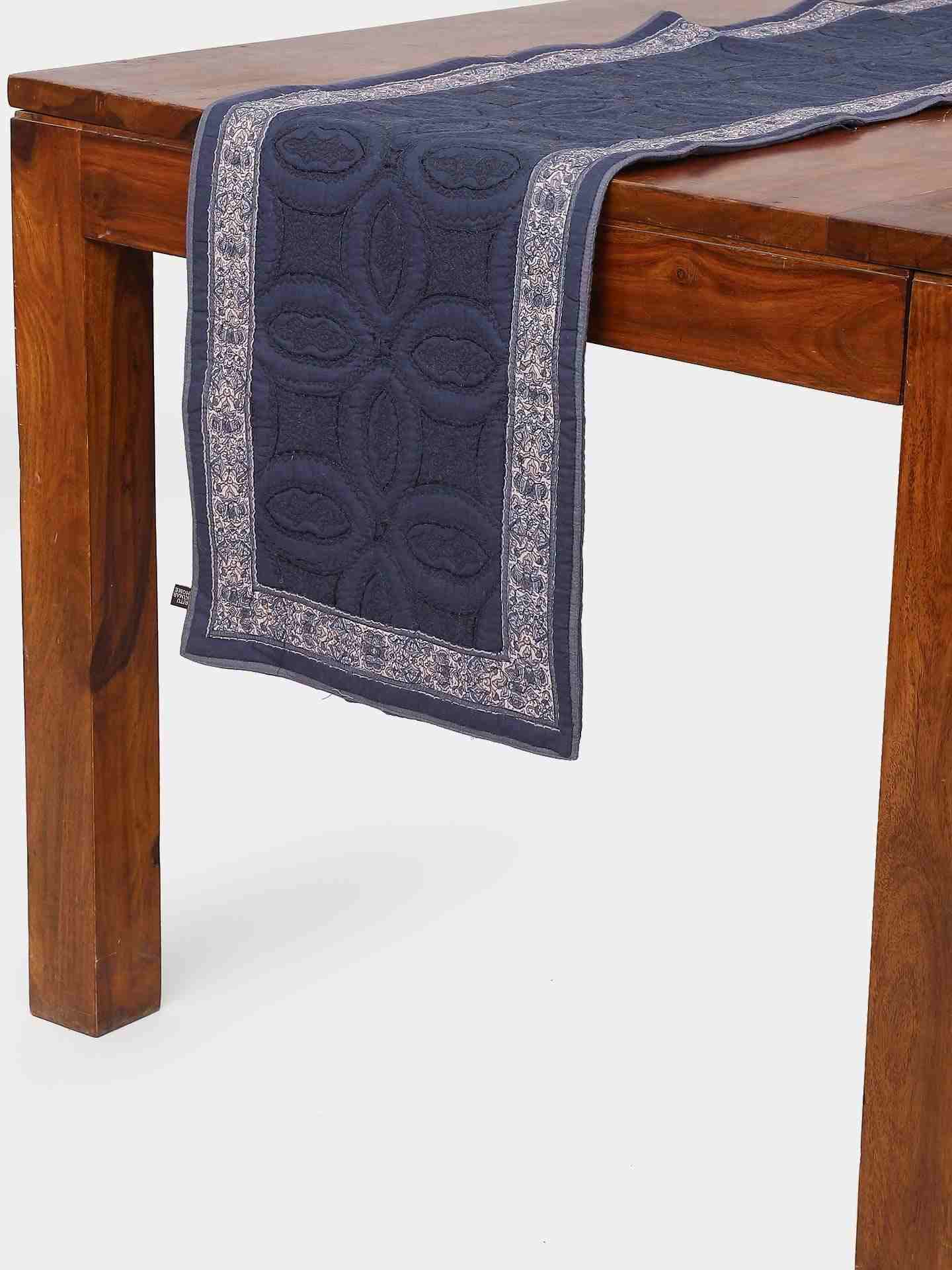 Light Blue Jaamevar Cotton Runner