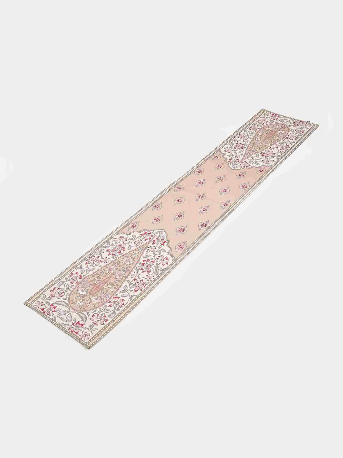 Beige & Pink  Minar Cotton Runner