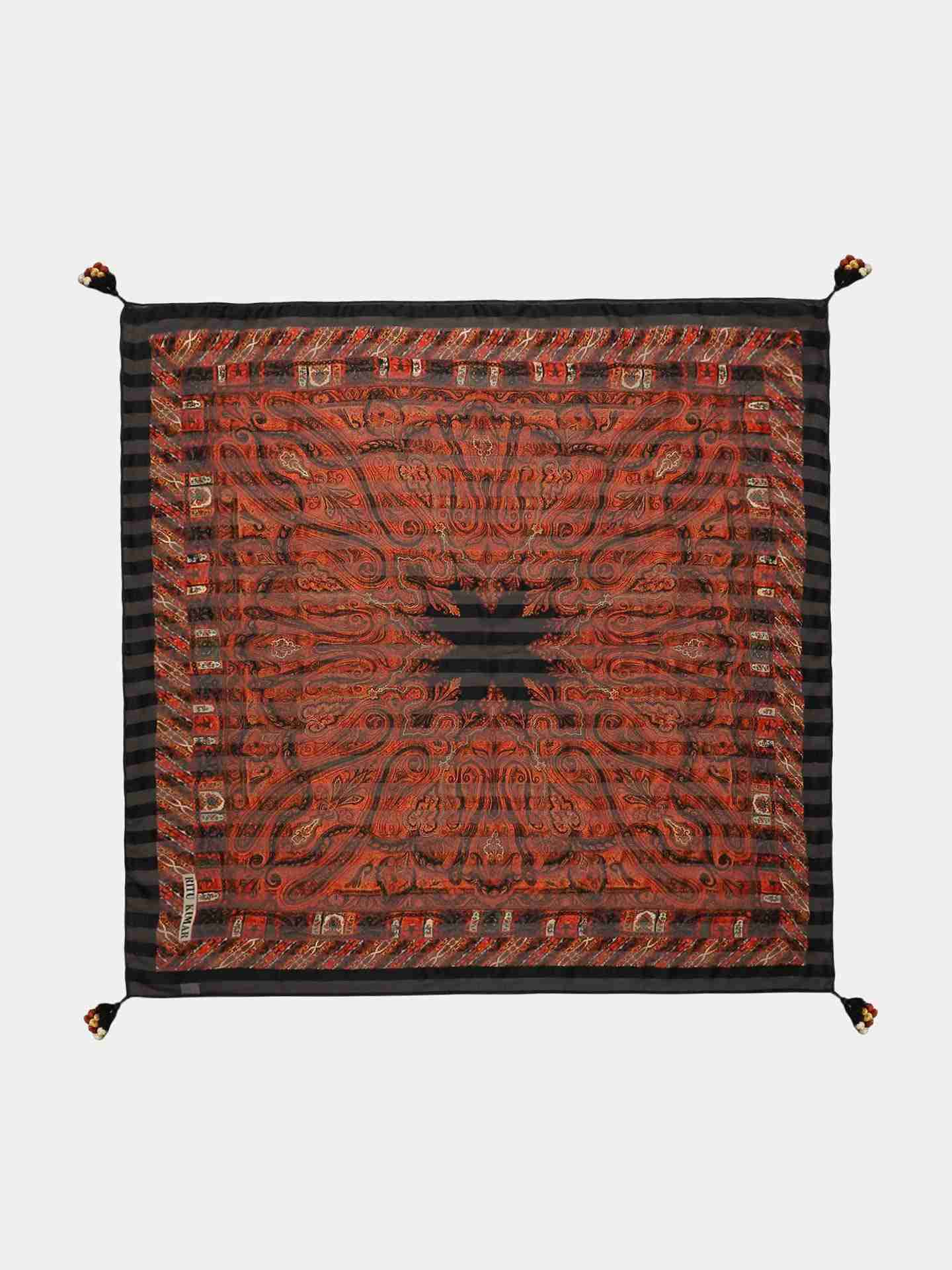 Red Mandana Square Scarf