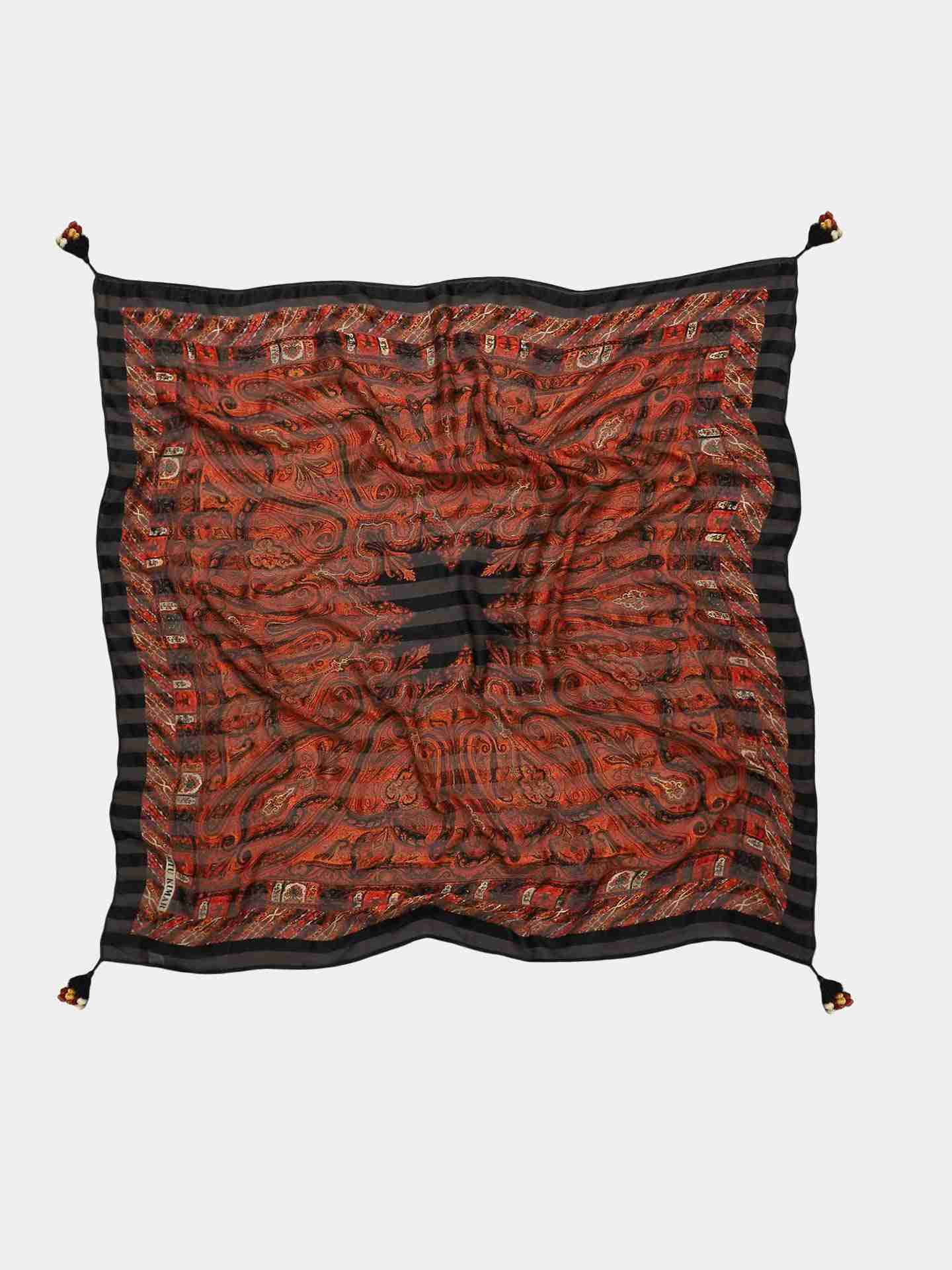 Red Mandana Square Scarf