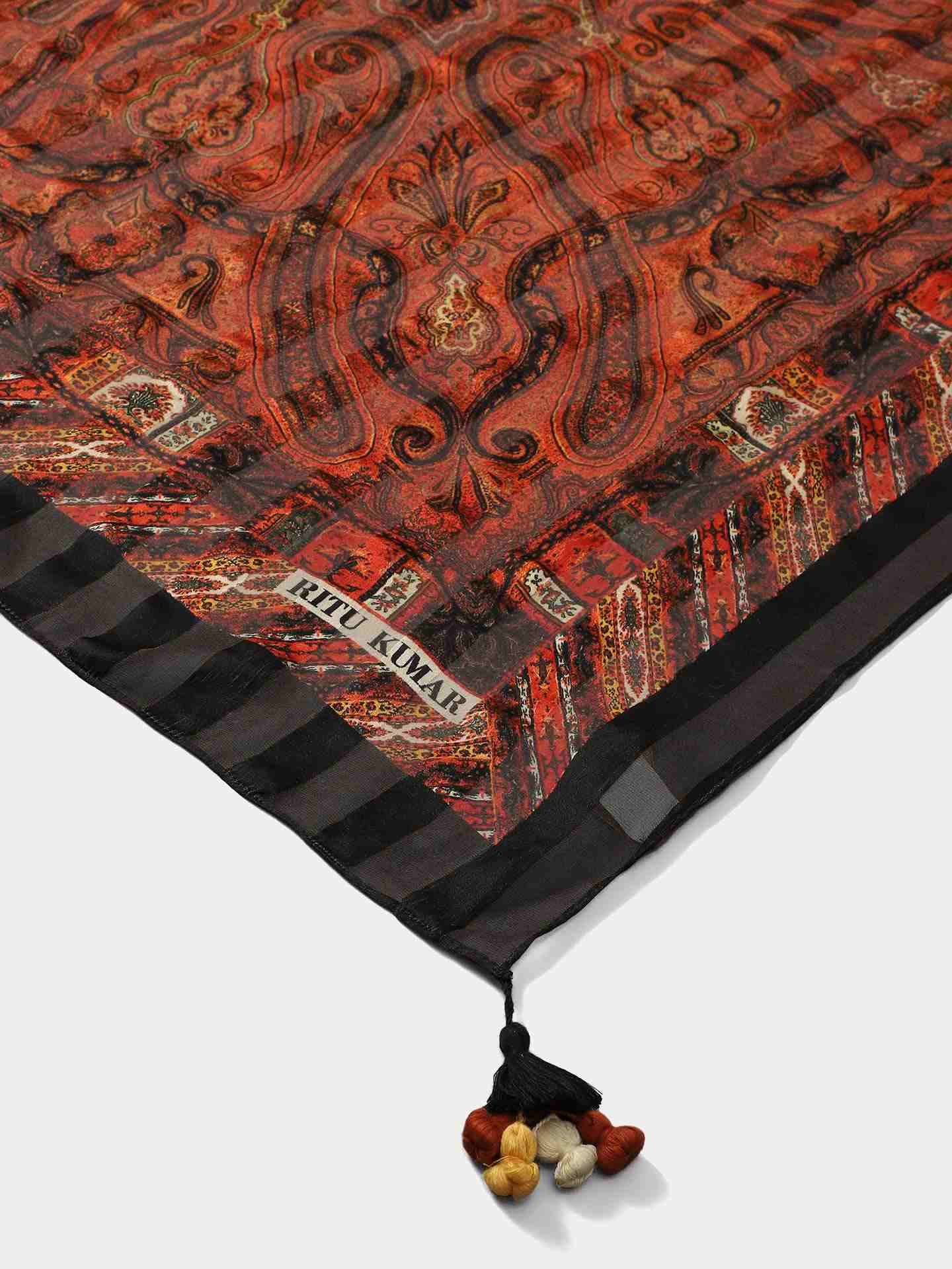 Red Mandana Square Scarf