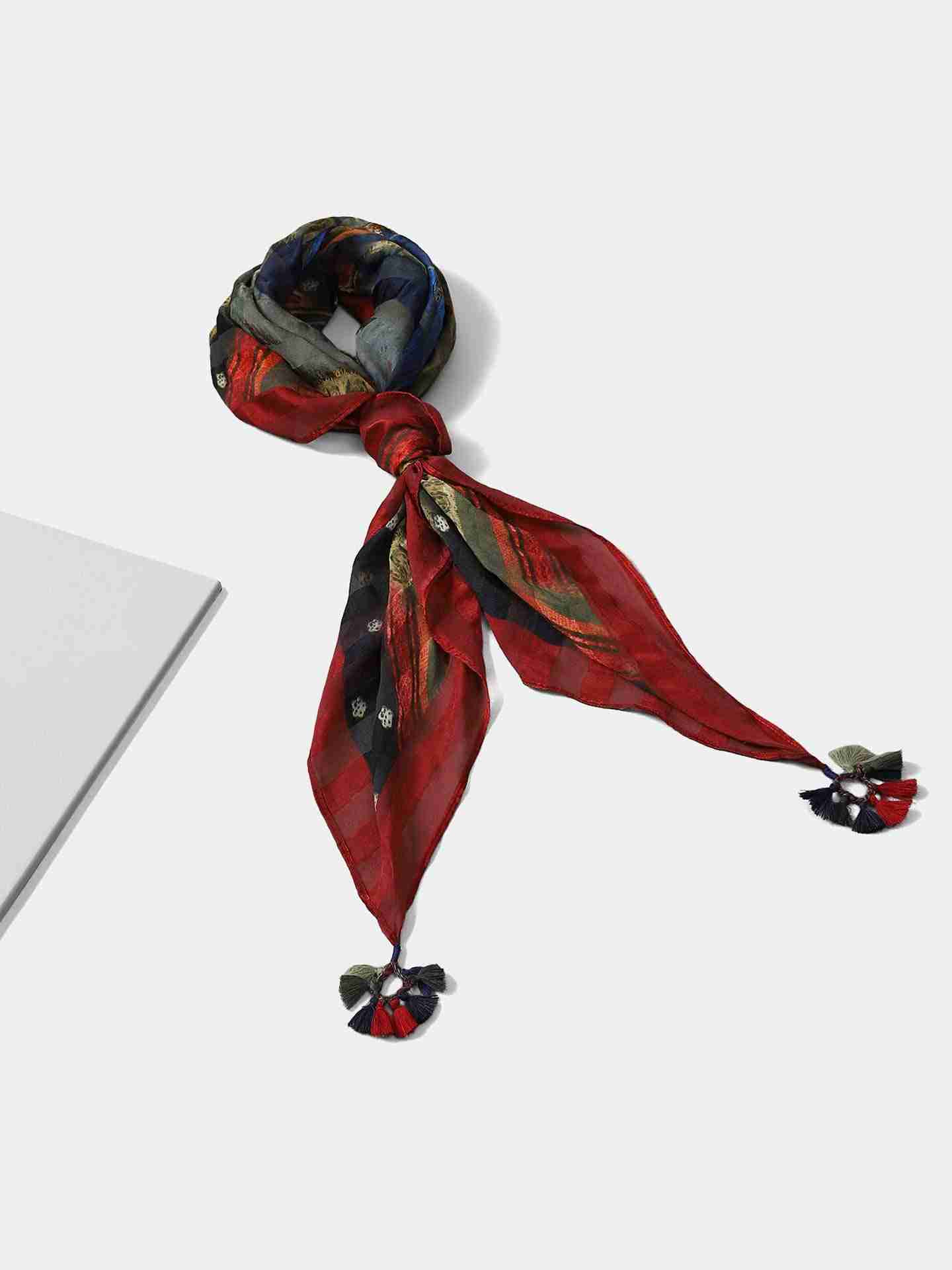 Multi-Color Brindawan Square Scarf