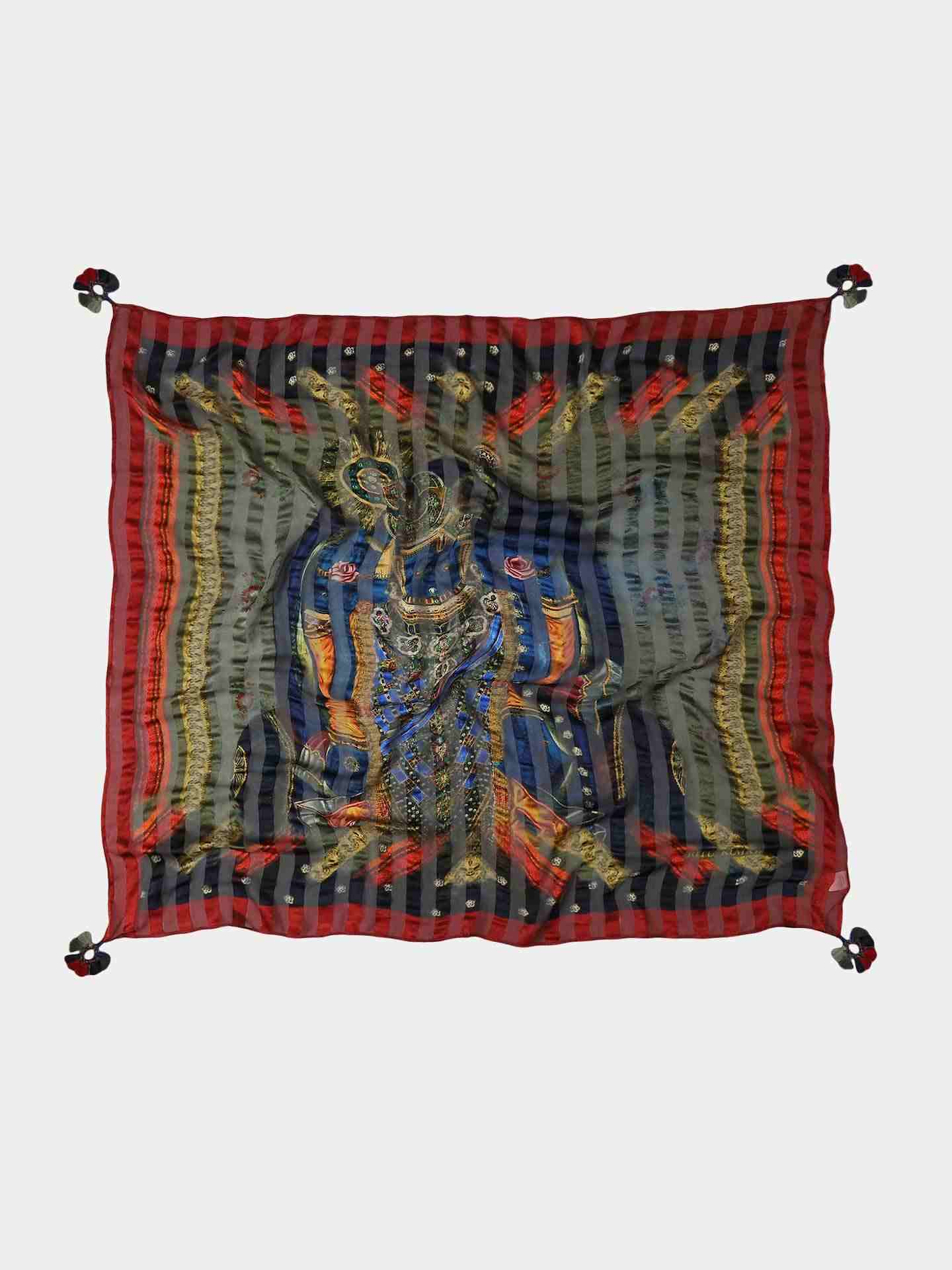 Multi-Color Brindawan Square Scarf