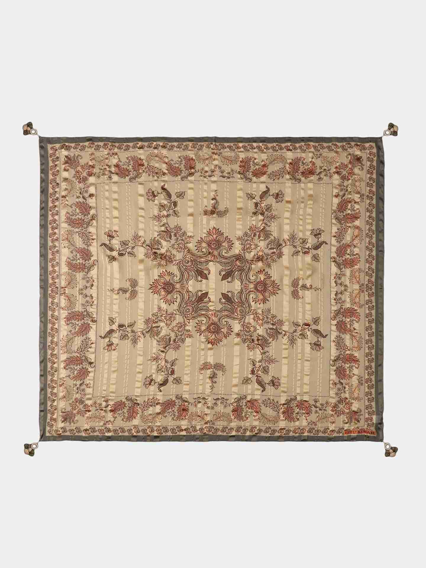 Beige Dahelia Rectangle Scarf