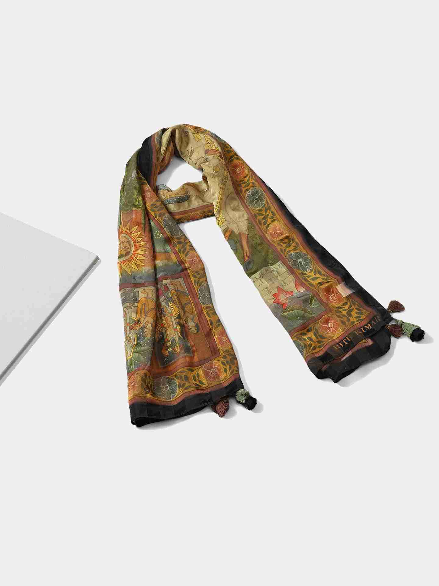 Multi-Color Nathwadh Rectangle Scarf