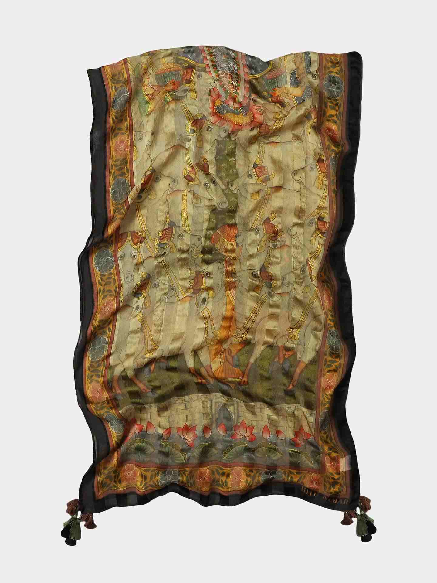 Multi-Color Nathwadh Rectangle Scarf