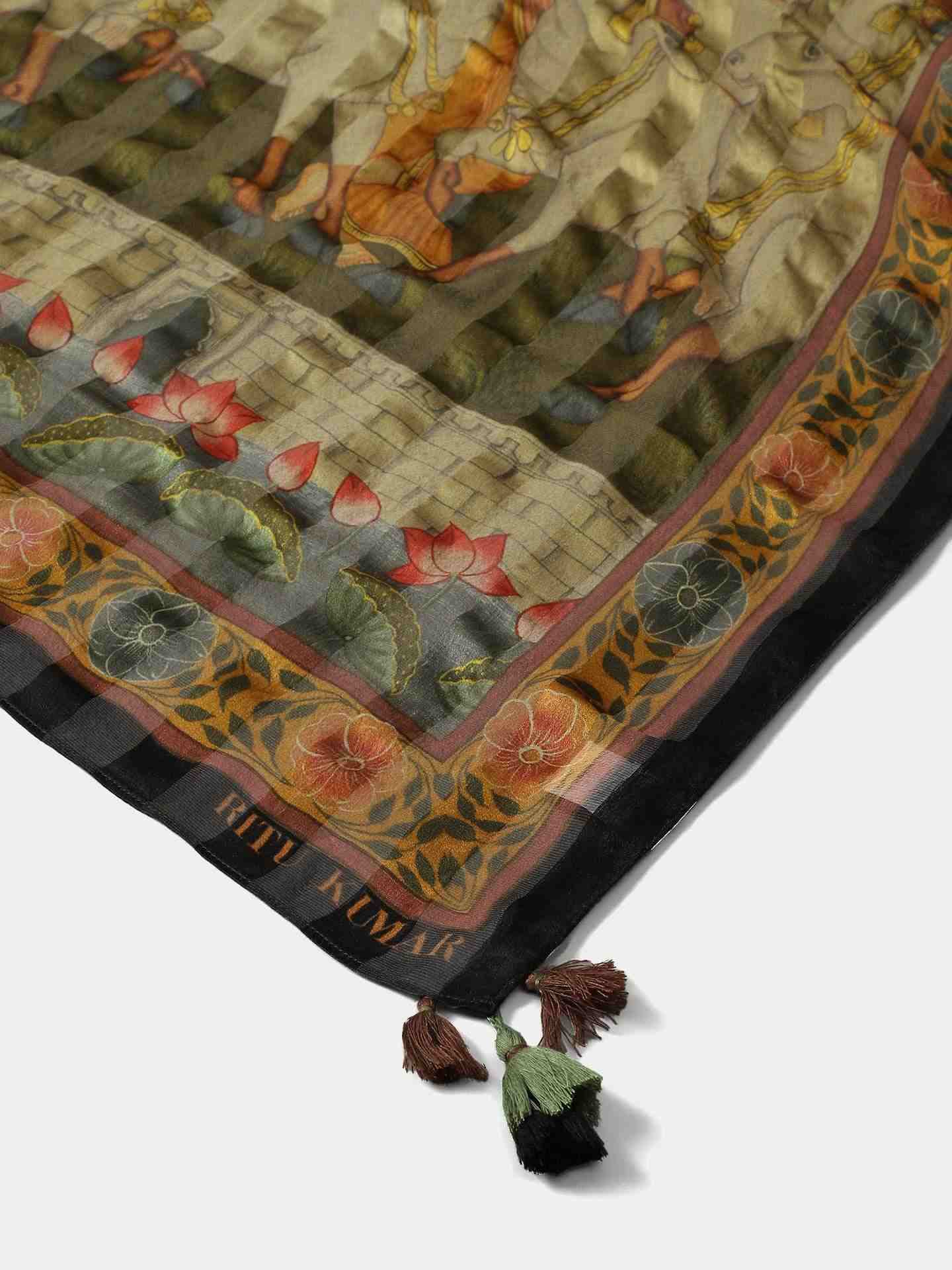 Multi-Color Nathwadh Rectangle Scarf