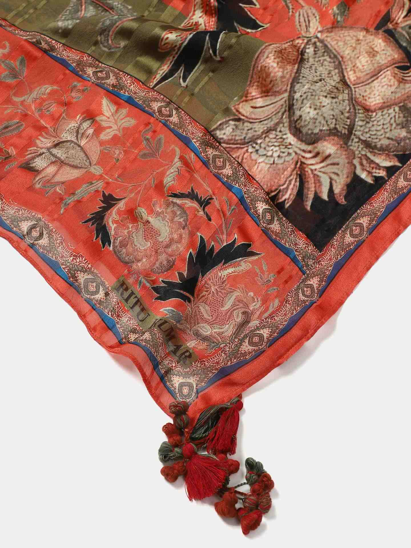 Multi-Color Kalighat Rectangle Scarf