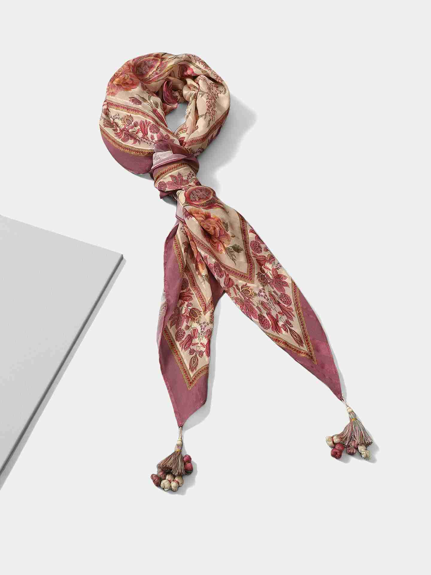 Beige Daksha Square Scarf