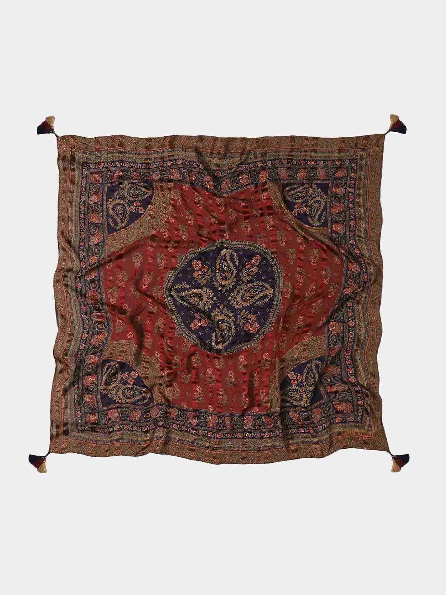 Maroon Judy Square Scarf