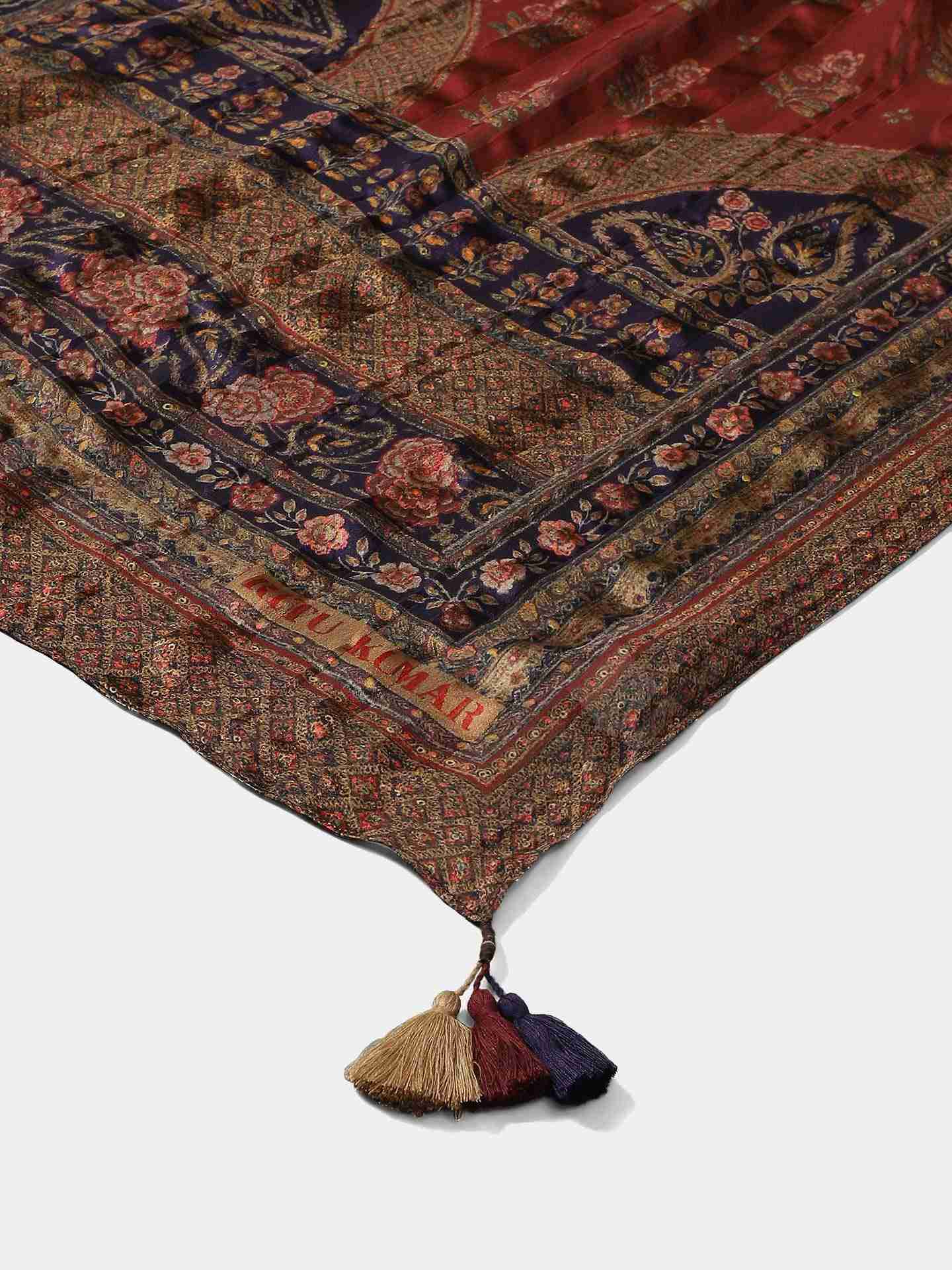 Maroon Judy Rectangle Scarf