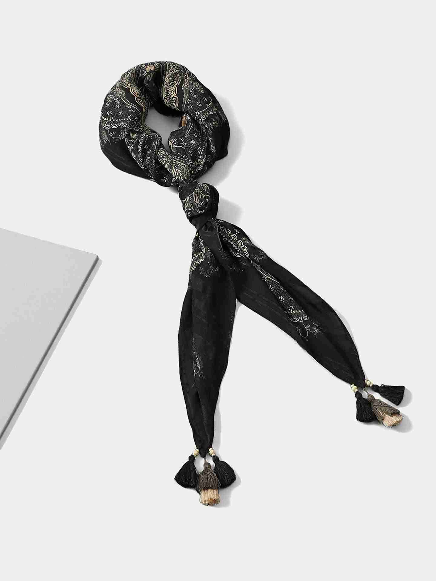 Grey Asha Square Scarf