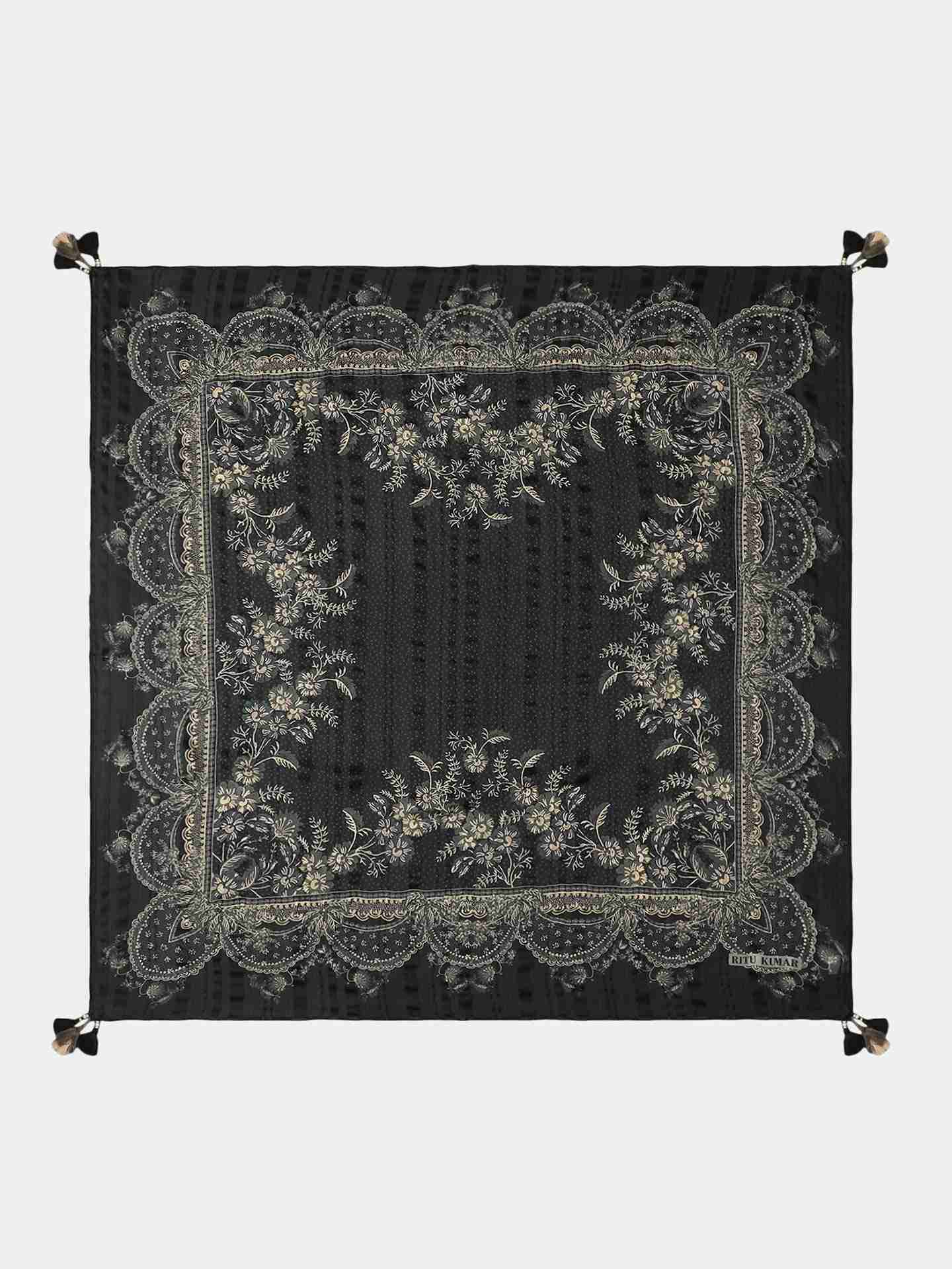 Grey Asha Square Scarf