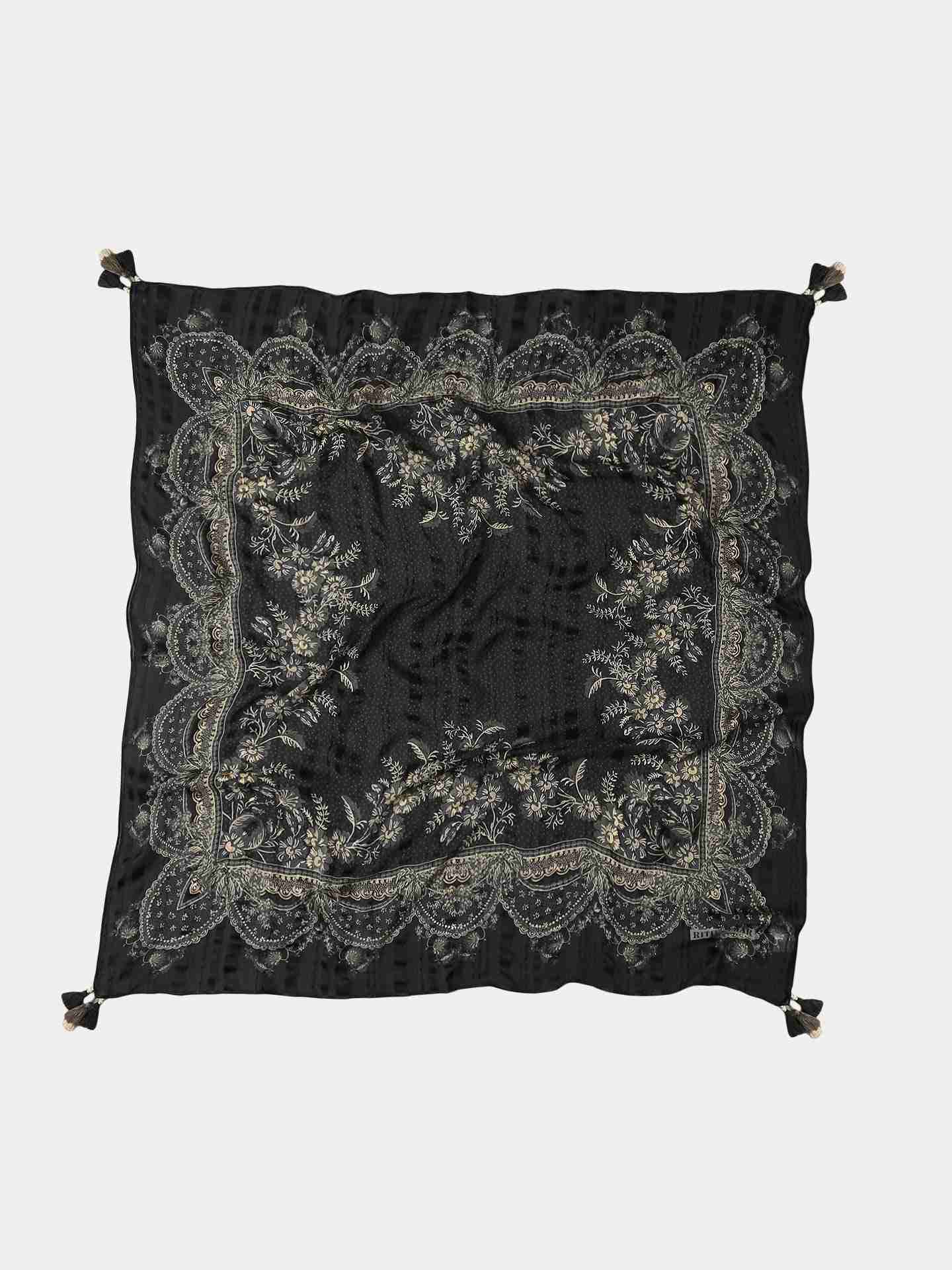 Grey Asha Square Scarf