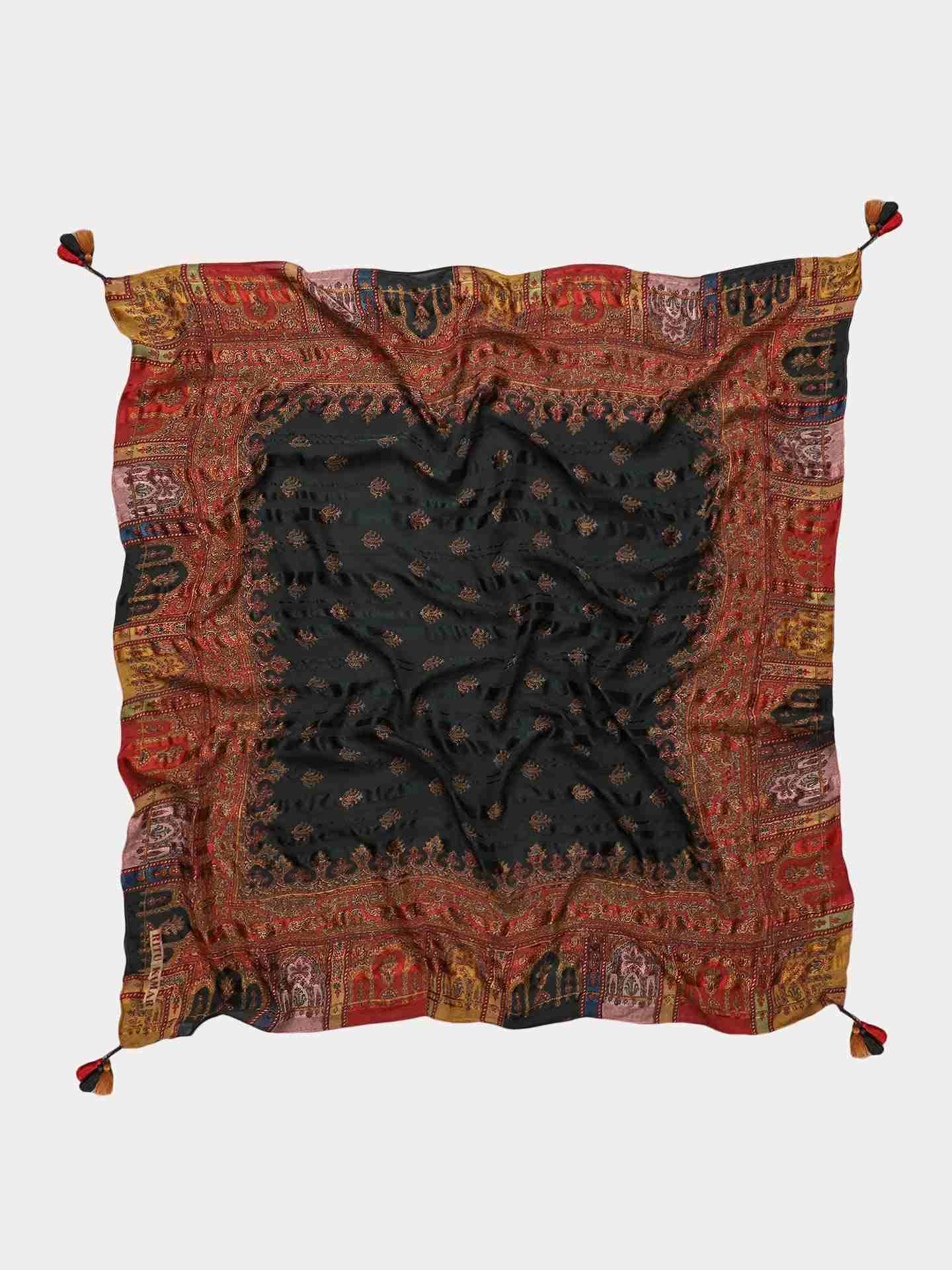 Black Iranya Square Scarf