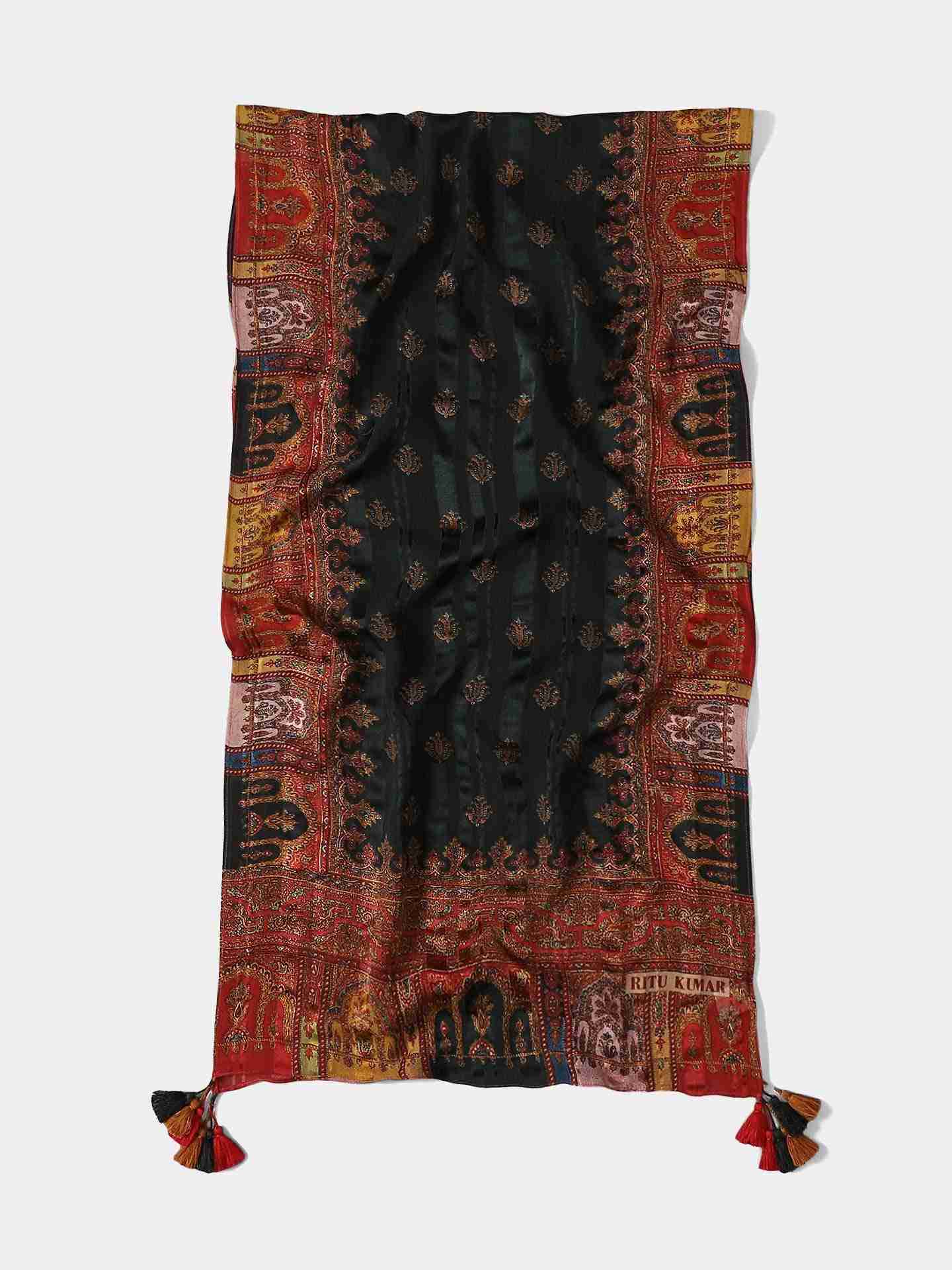 Black Iranya Rectangle Scarf