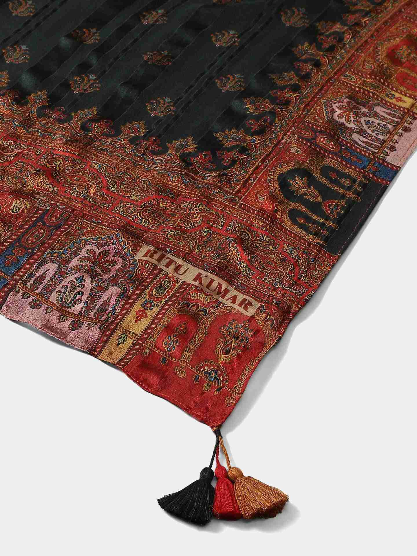 Black Iranya Rectangle Scarf