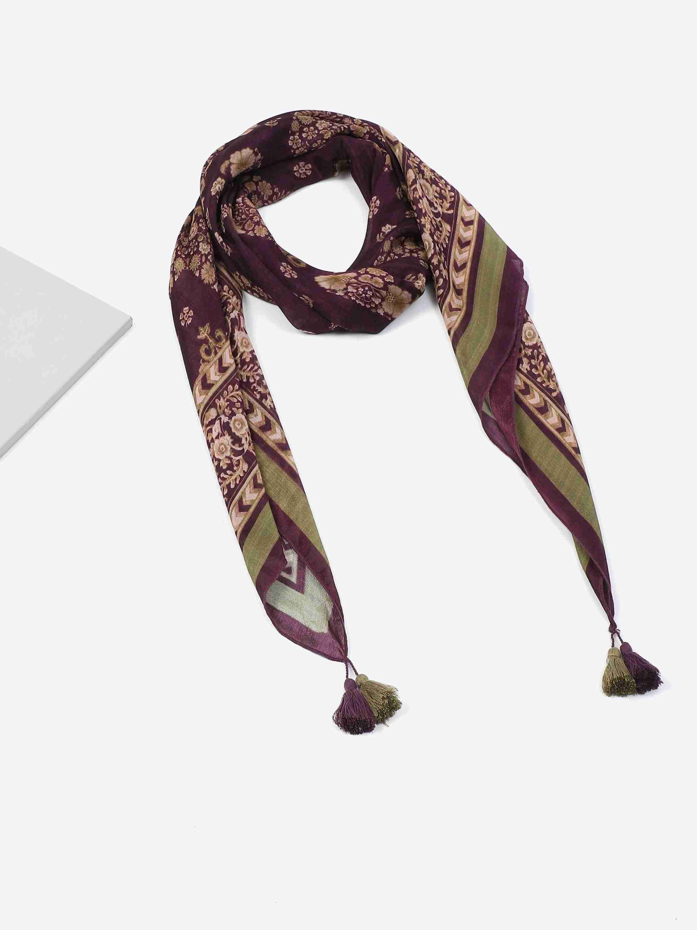 Purple Abhisha Square Scarf